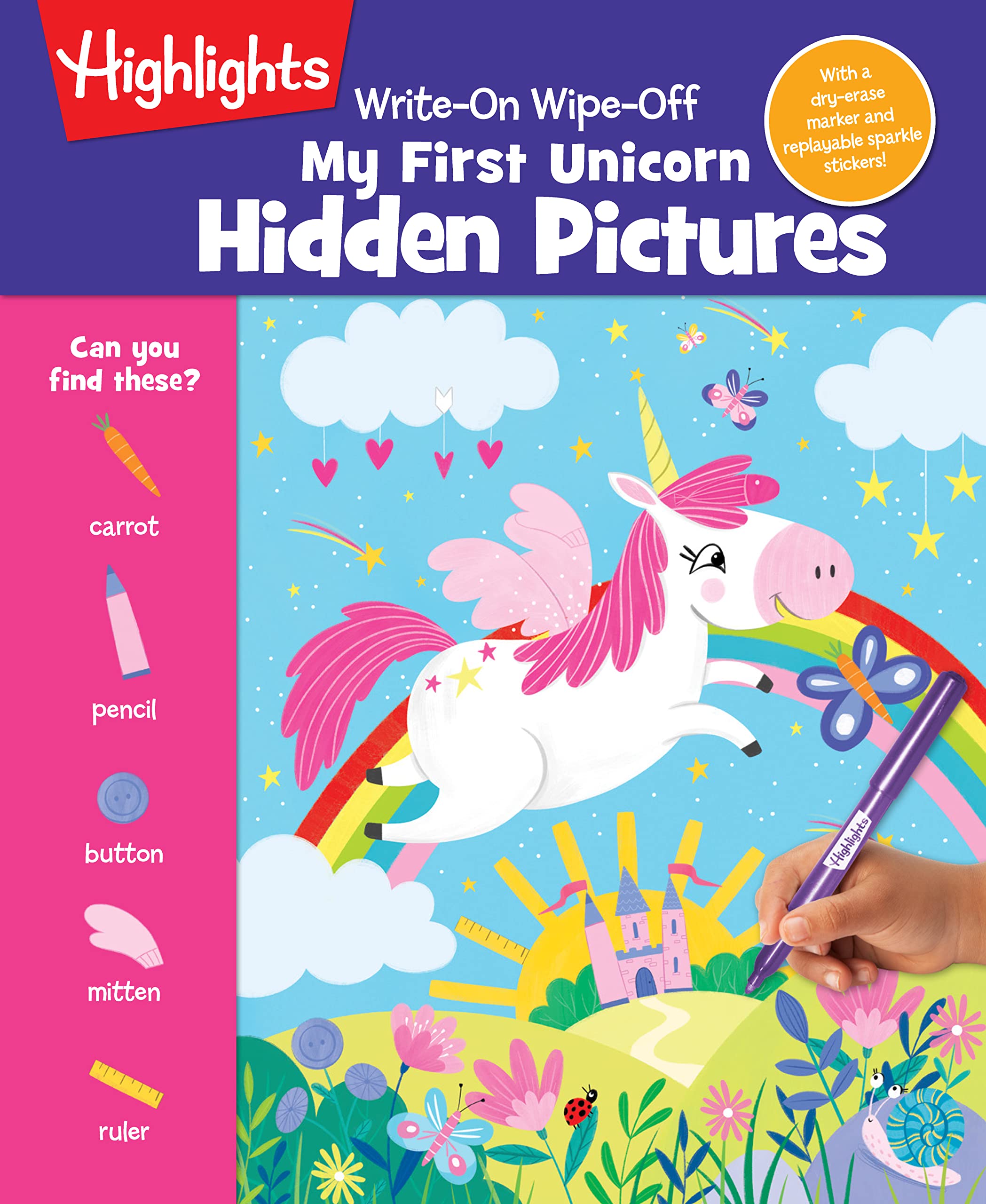 Write-On Wipe-Off My First Unicorn Hidden Pictures: With a Dry-erase Marker and Replayable Sparkle Stickers@ (Write-On Wipe-Off My First Activity Books)