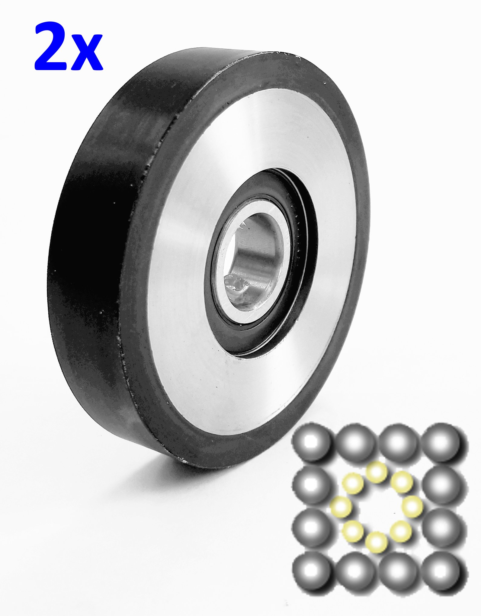 2x Dryer Drum Support Roller 137603-G Replaces 487137603 and 487137607 for Electrolux