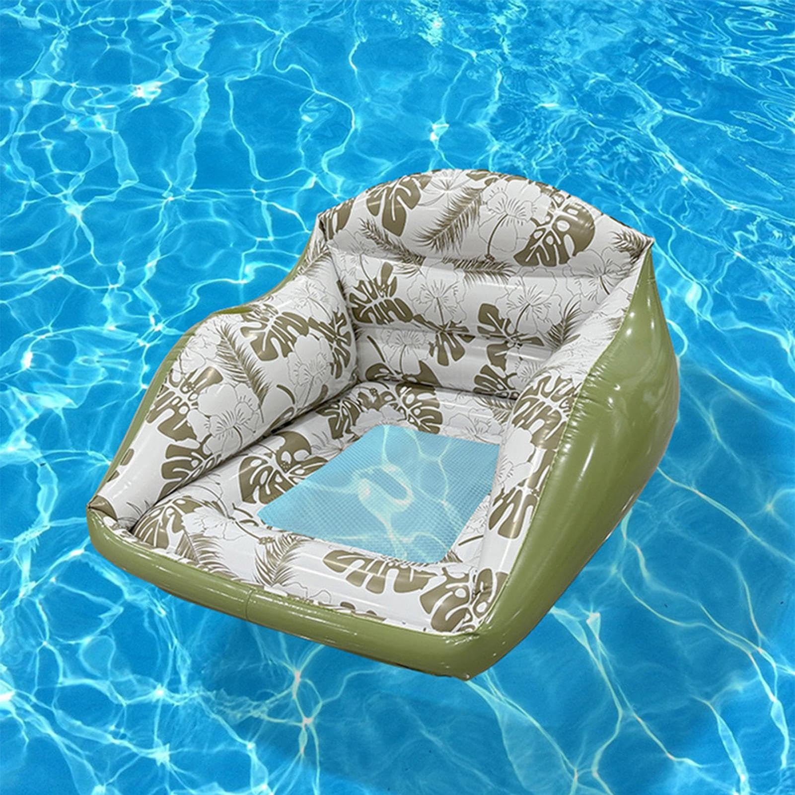 Galleggianti per Piscina | Con Portabicchieri Galleggiante | Lettino Piscina Galleggiante | per Festa Estiva Vacanza Spiaggia Viaggio Campeggio Fiume Nuoto Abbronzatura