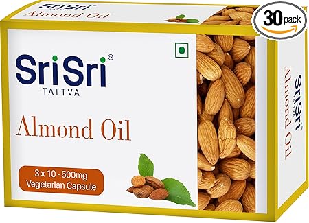 Sri Sri Tattva Almond Oil Veg Capsule - 30 Count