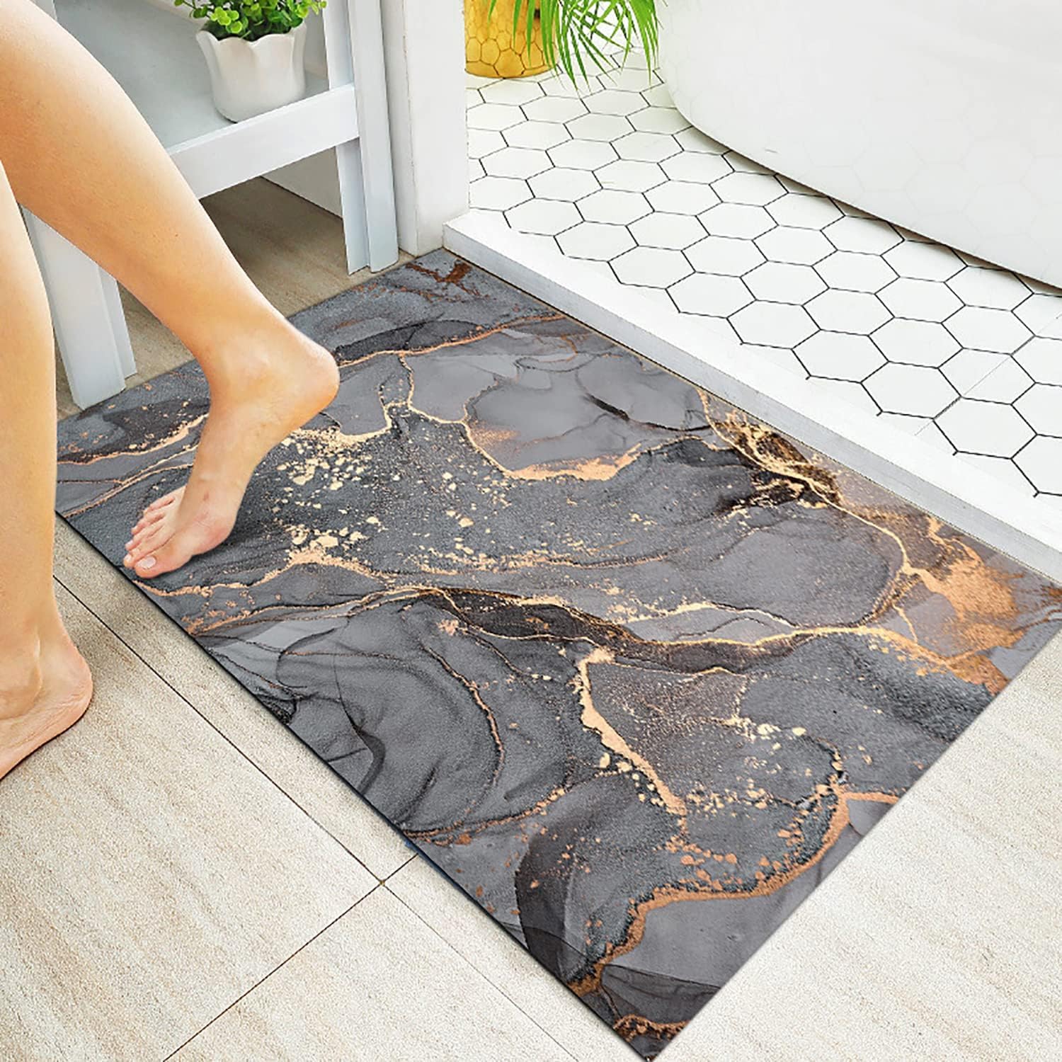 Diatomaceous Earth Bath Mat Soft Bathtub Mat Rugs