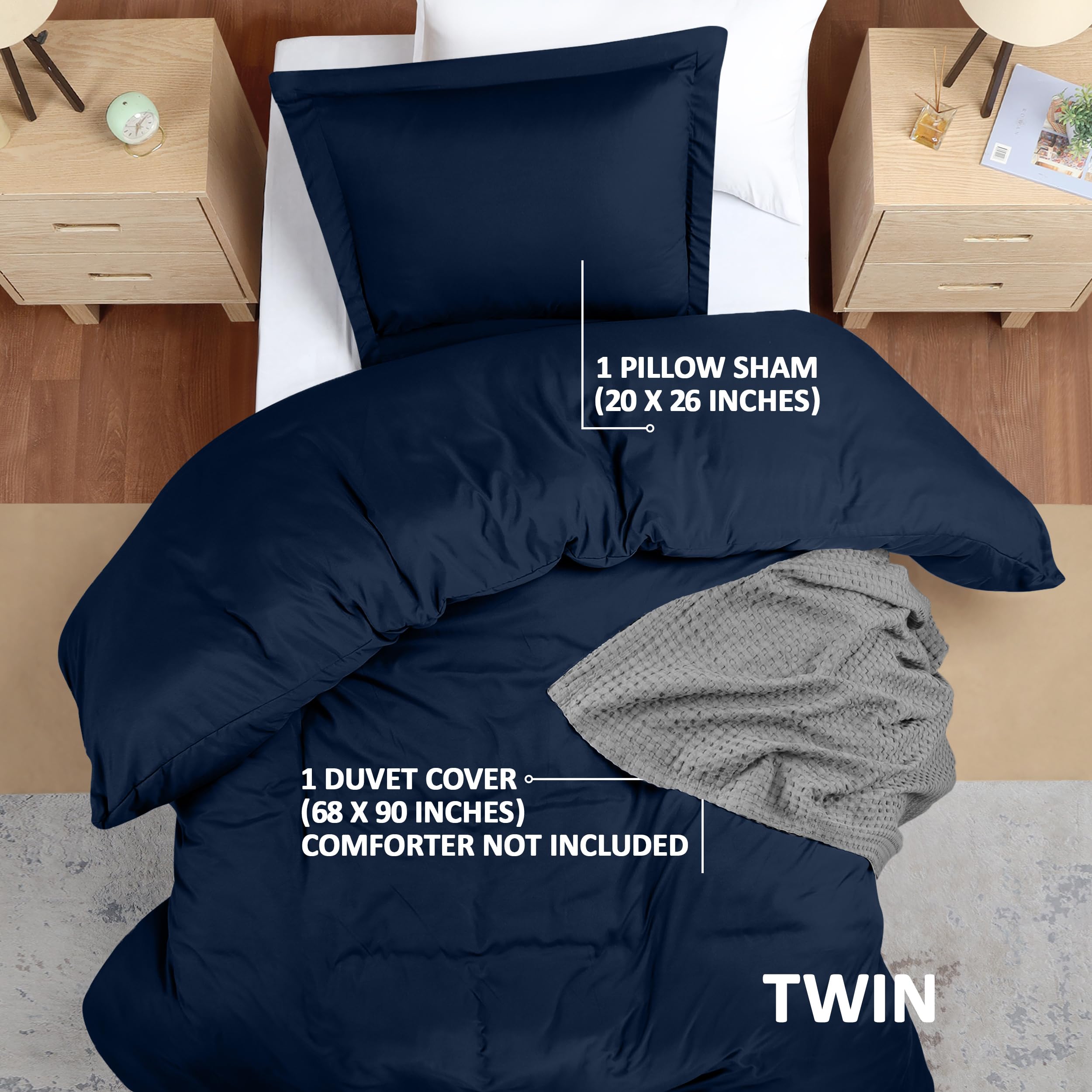 ベッドカバー  (twin size) Amazon.com: Utopia Bedding Duvet Cover Twin Size - 2 Piece with