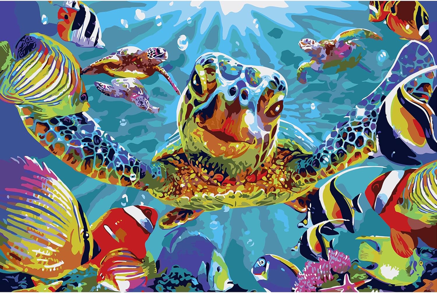 eimivrc Paint by Numbers Kit for Adults Sea TurtlePaint by