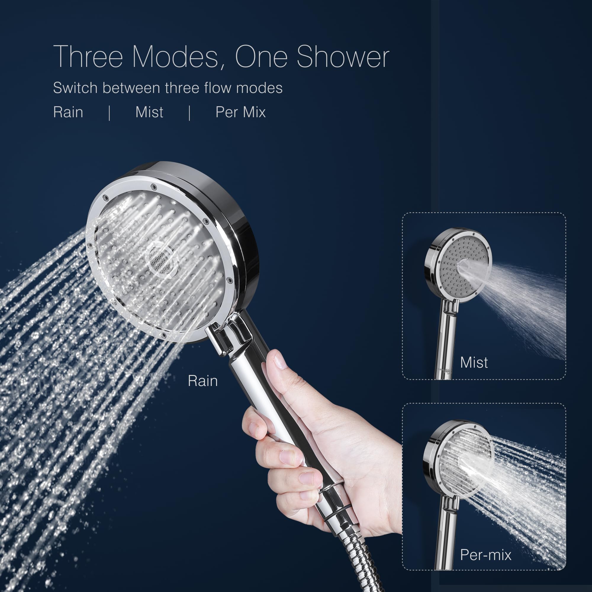 Hindware Italian Hand Shower - 3 Flow Modes -2