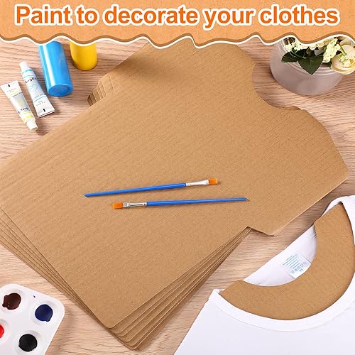 Miniatura 4 de 32 piezas de cartón para camisas de cartón, para manualidades, pintura de impresión de camisetas para niños y adultos, serigrafía, 4 tamaños