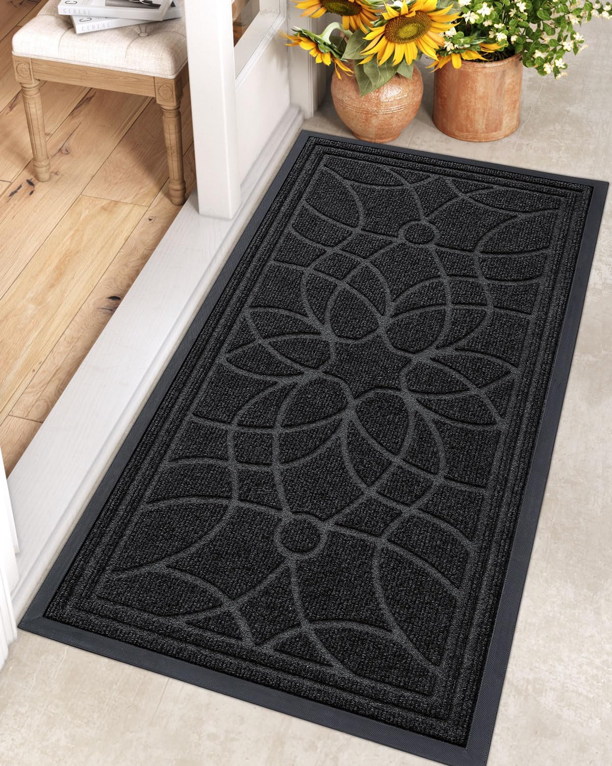 DEXI Front Door Mat, Mat Heavy Duty Durable Low Profile Outside
