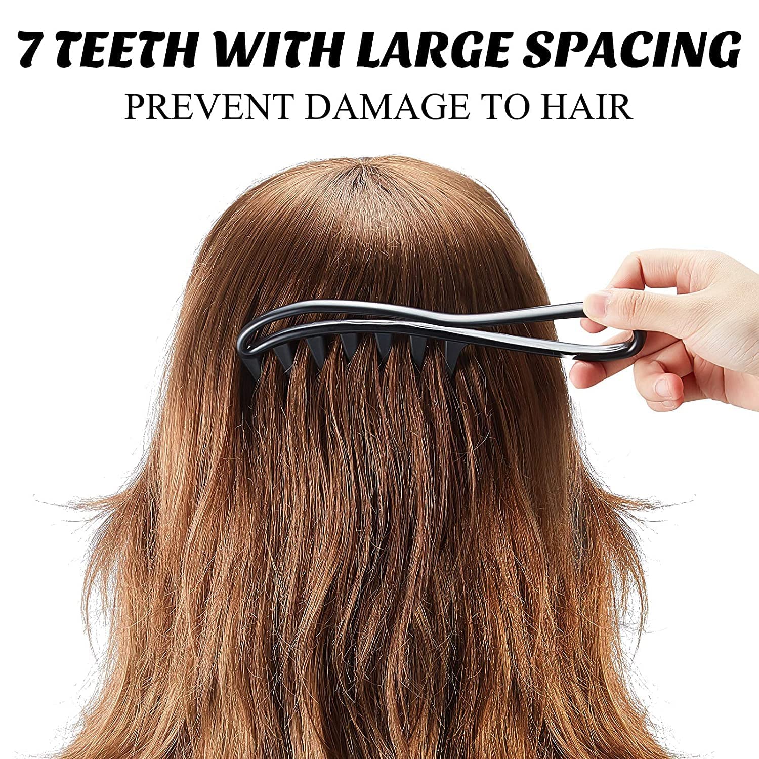Jibaro 2Pieces Wide Tooth Detangling Comb Shower Flexible Comb Wide Spacing Teeth Comb Anti-Static Detangling Shampoo Comb for Long, Thick, Curly, Wet, Dry and Most Hair Types 1