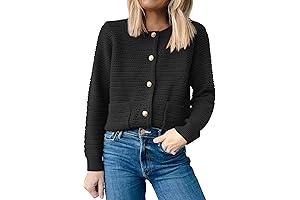 Women's Tweed Knit Cardigan Sweater: Timeless Style for Autumn's Embrace