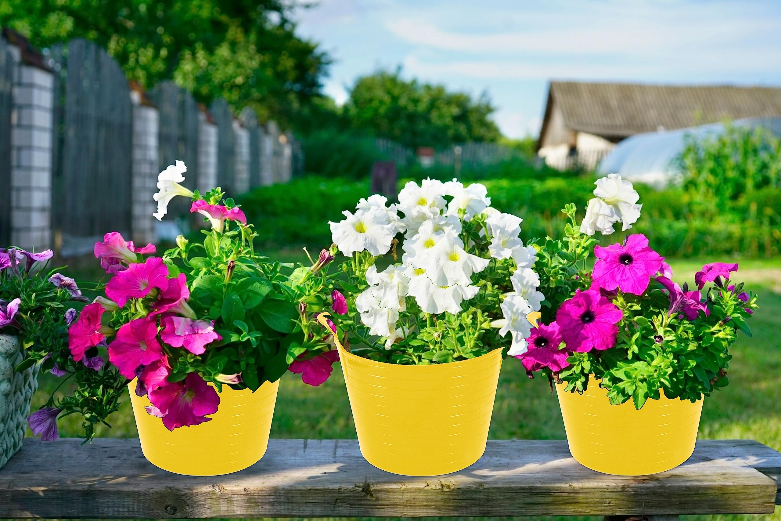 Pack Of 5-26/42/75 Litre Flexi Tubs - Multipurpose Flexible Coloured