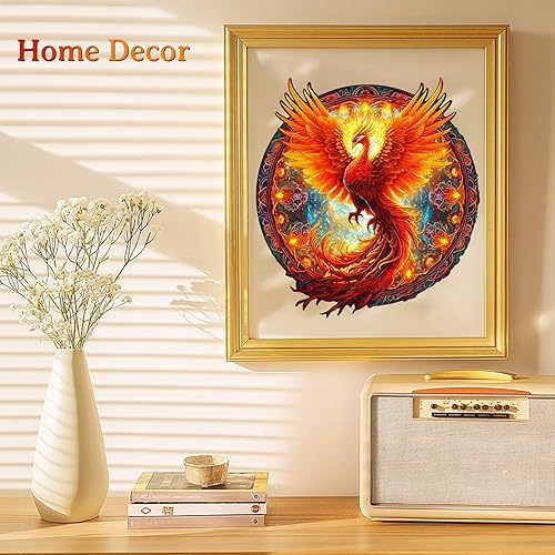 Miniatura 3 de KAAYEE Rompecabezas de madera para adultos, rompecabezas de madera de fénix avanzado para adultos, rompecabezas familiares de 14.9 x 13.8 pulgadas,