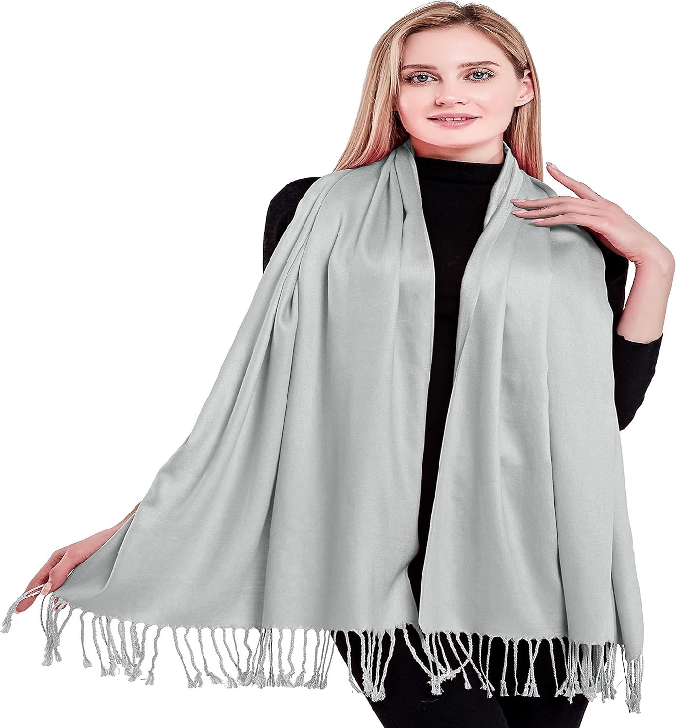 Vista 5 de CJ Apparel Solid Color Design Shawl Scarf Wrap Stole Throw Head Wrap Face Cover Pashmina NEW