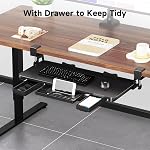 Plateau de clavier sous le bureau avec tiroir de rangement Large C-Clamp 26.8”(31” Y compris les pinces) x 11.8” Tiroir d'ordinateur de la plate-forme glisser hors clavier & - Le bac à souris. DSF7CT