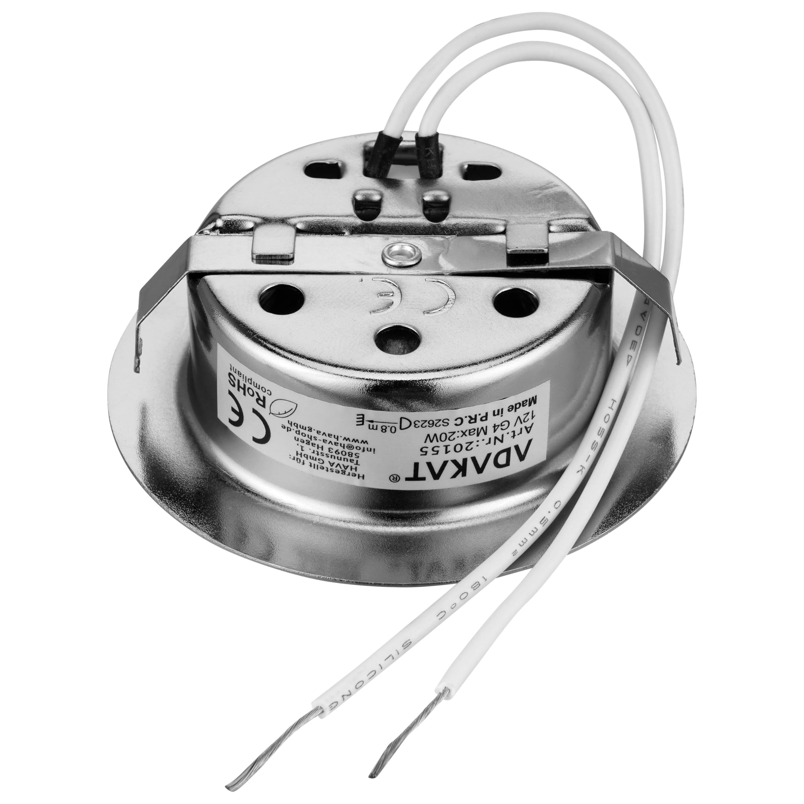 HAVA Lot de 5, spots encastrés entièrement métalliques G4 12V, cache en verre