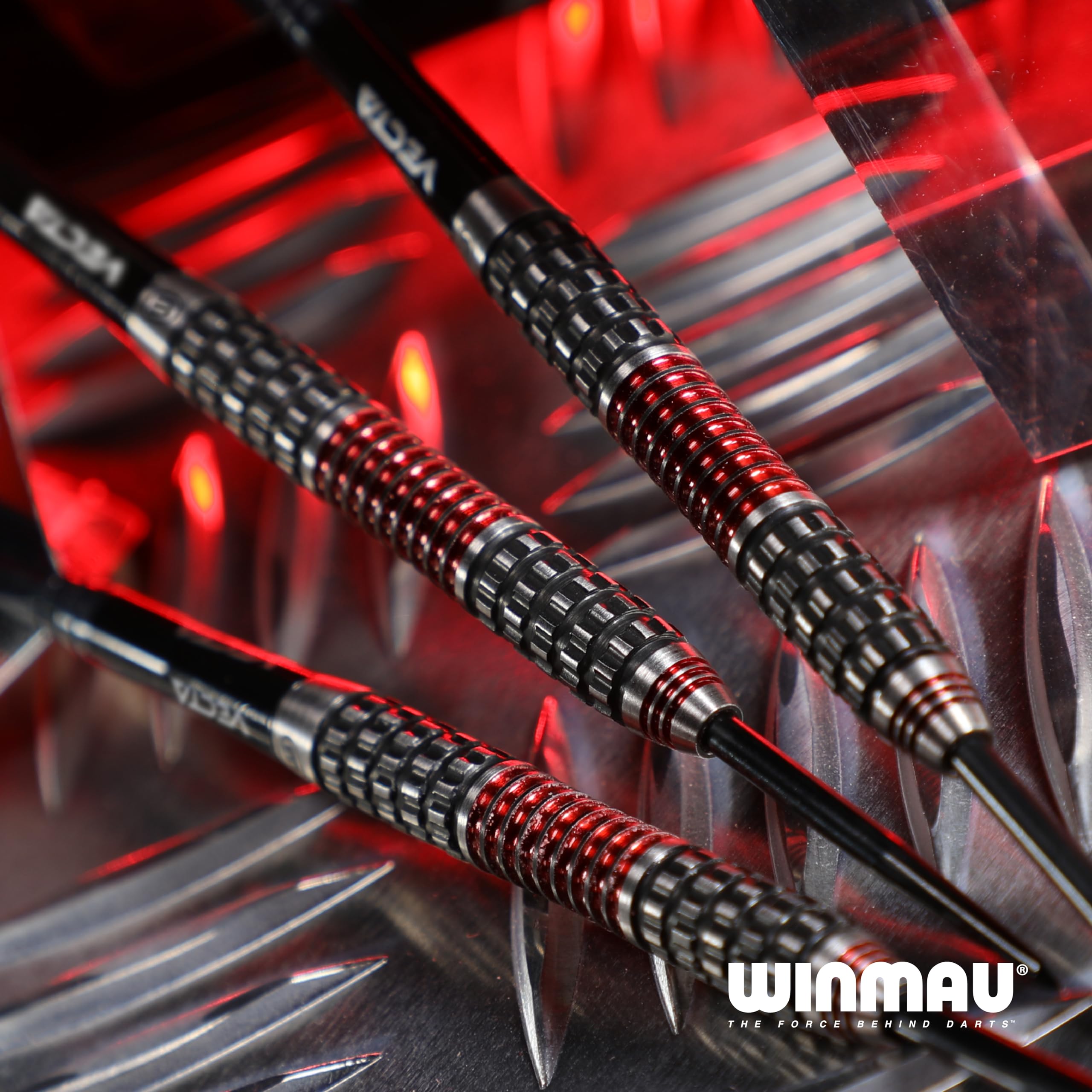 WINMAU Joe Cullen Rockstar Series RS 1.0 Professional Tungsten Darts Set with Flights and Shafts (Stems)