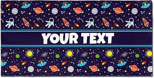 Vista 23 de Personalized Beach, Pool, Bath Towel for Kids - Robots, Custom Name/Text, Quick-Dry/Absorbent for Summer/Vacation/Children's Bathroom, Customized