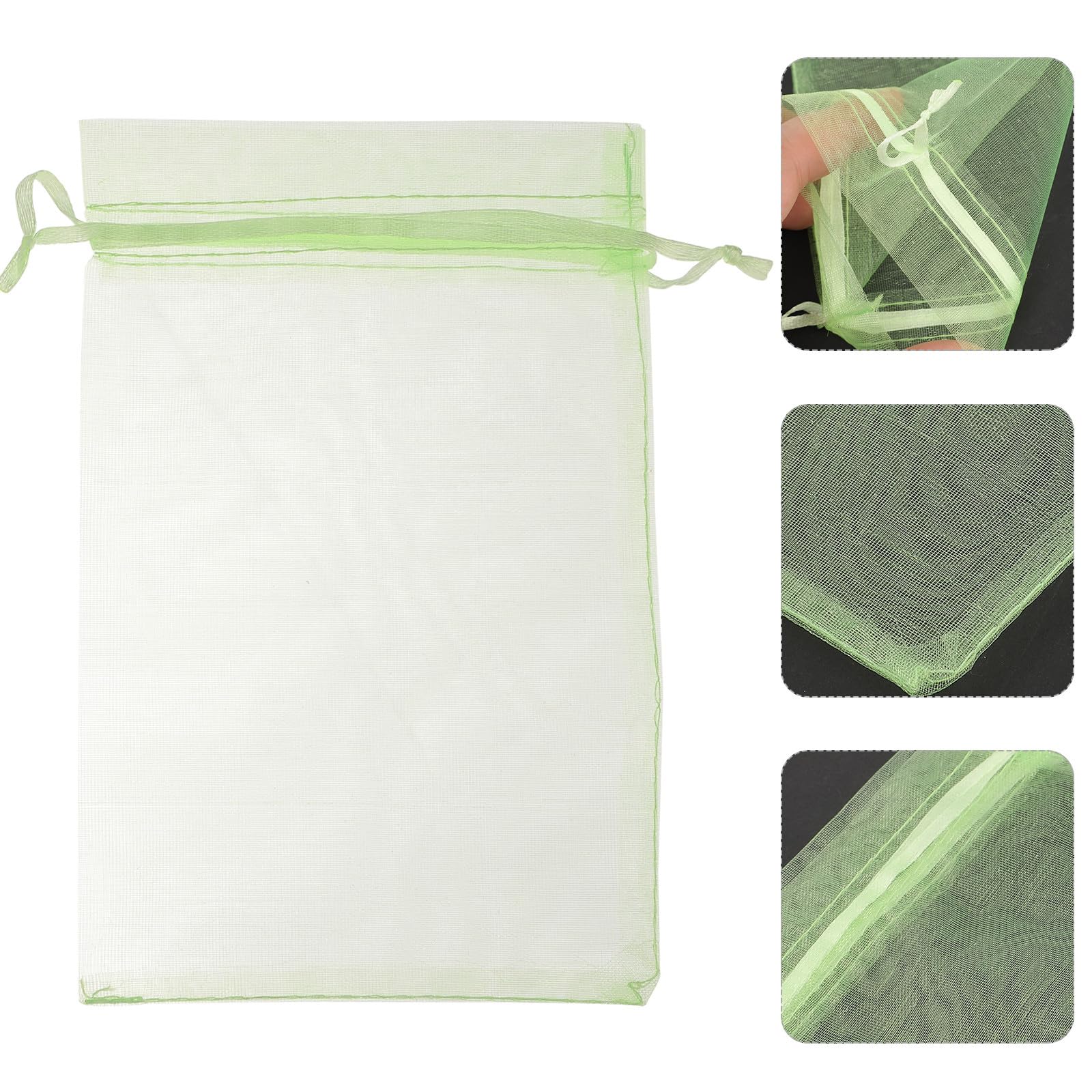 DECHOUS Bolsas Protectoras para Frutas y Verduras 100 Unidades 10x15 Cm Malla Verde Resistente para Cultivo Jardín Protección contra Aves E Insectos Saco Guardería para Uvas y Plantas