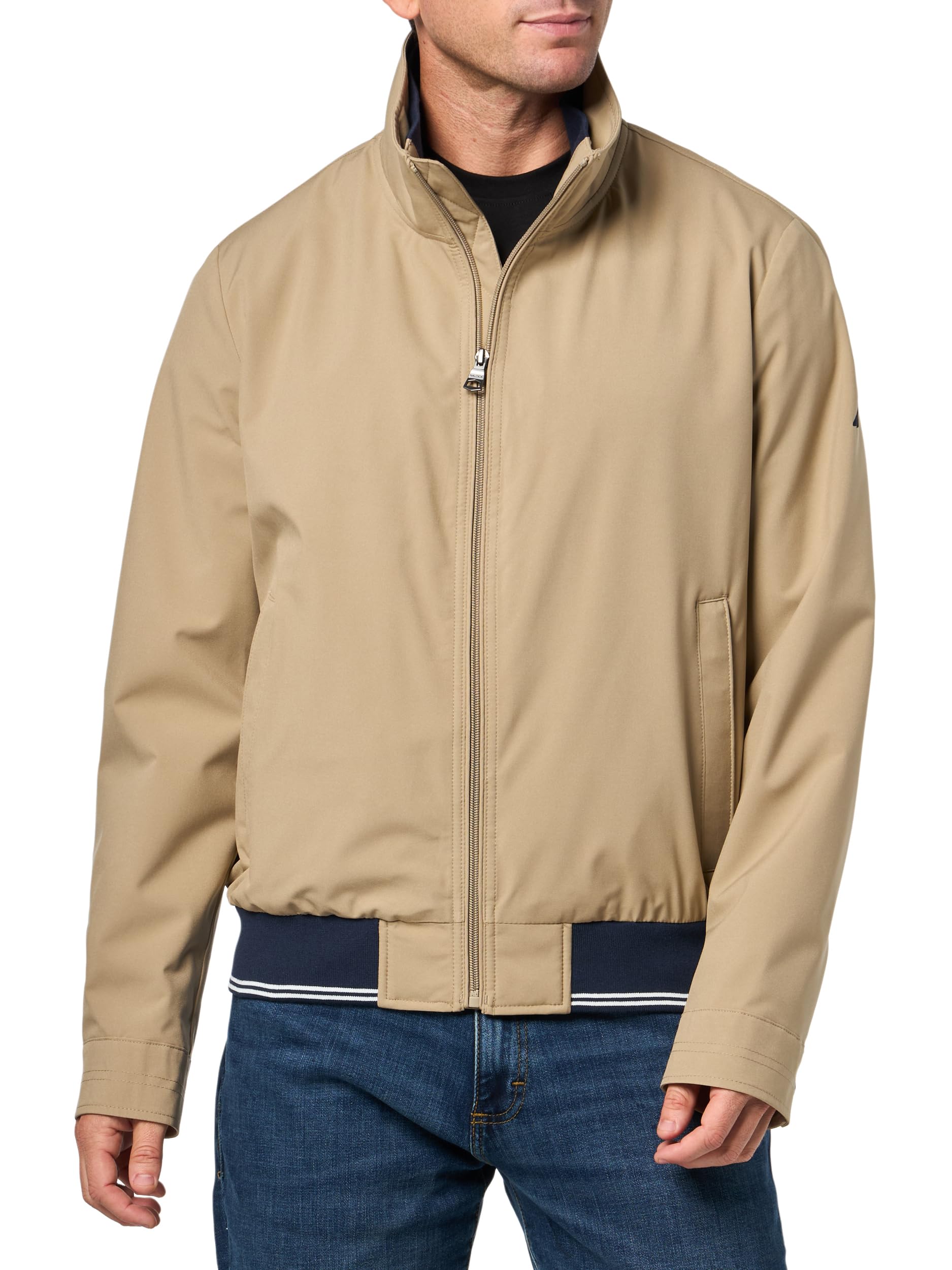 Nautica Men's Lightweight Windbreaker Bomber Jacket