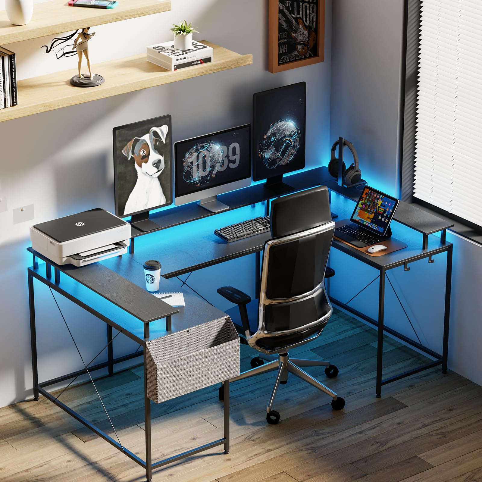 Amazon.com: Sunvasagoo U Shaped Desk, Reversible Computer Desk