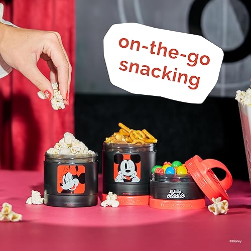 Miniatura 5 de Whiskware Disney Mickey Mouse and Friends - Recipientes apilables para bebés, niños pequeños y niños, 3 tazas apilables para aperitivos para la