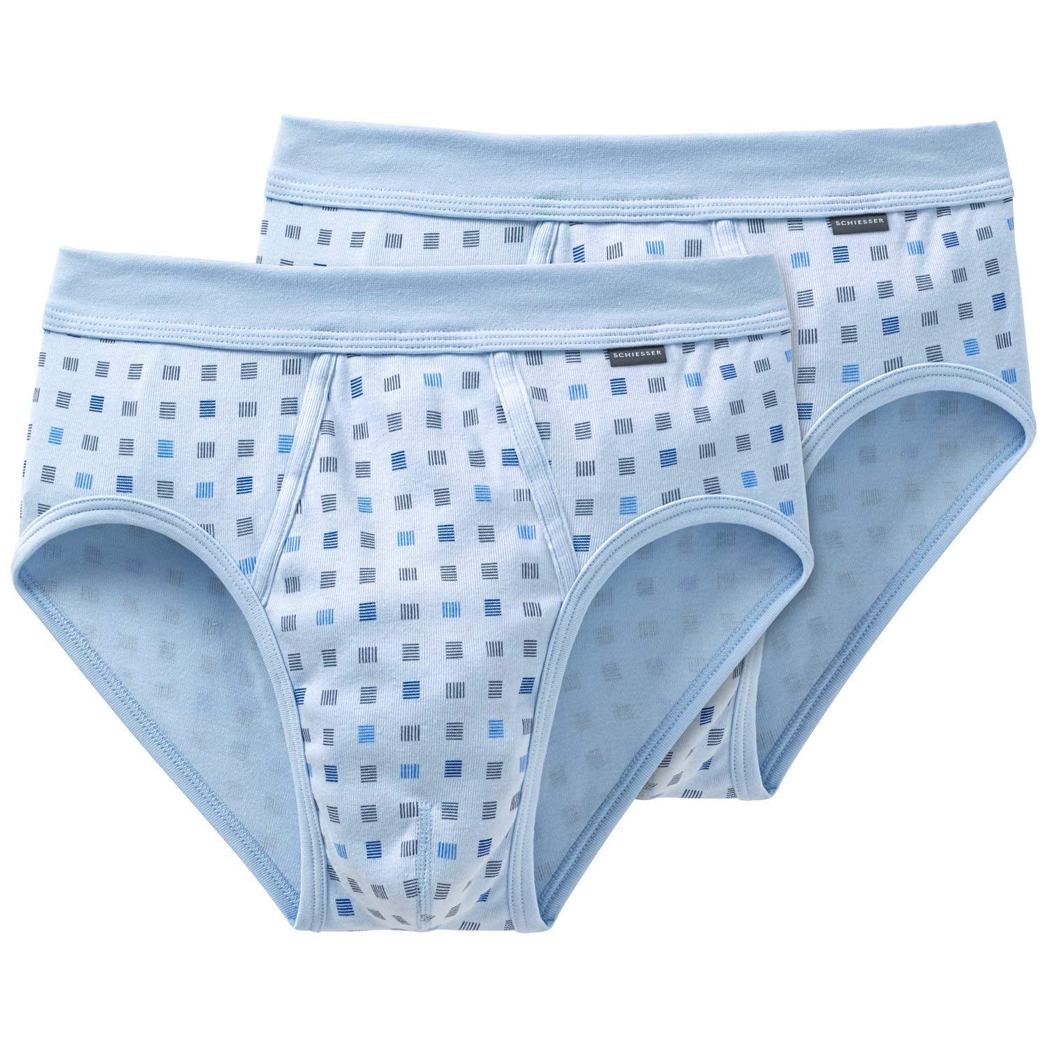 Schiesser Men's Sports Briefs (Pack of 2) Blue (815-Navy), 3XL EU