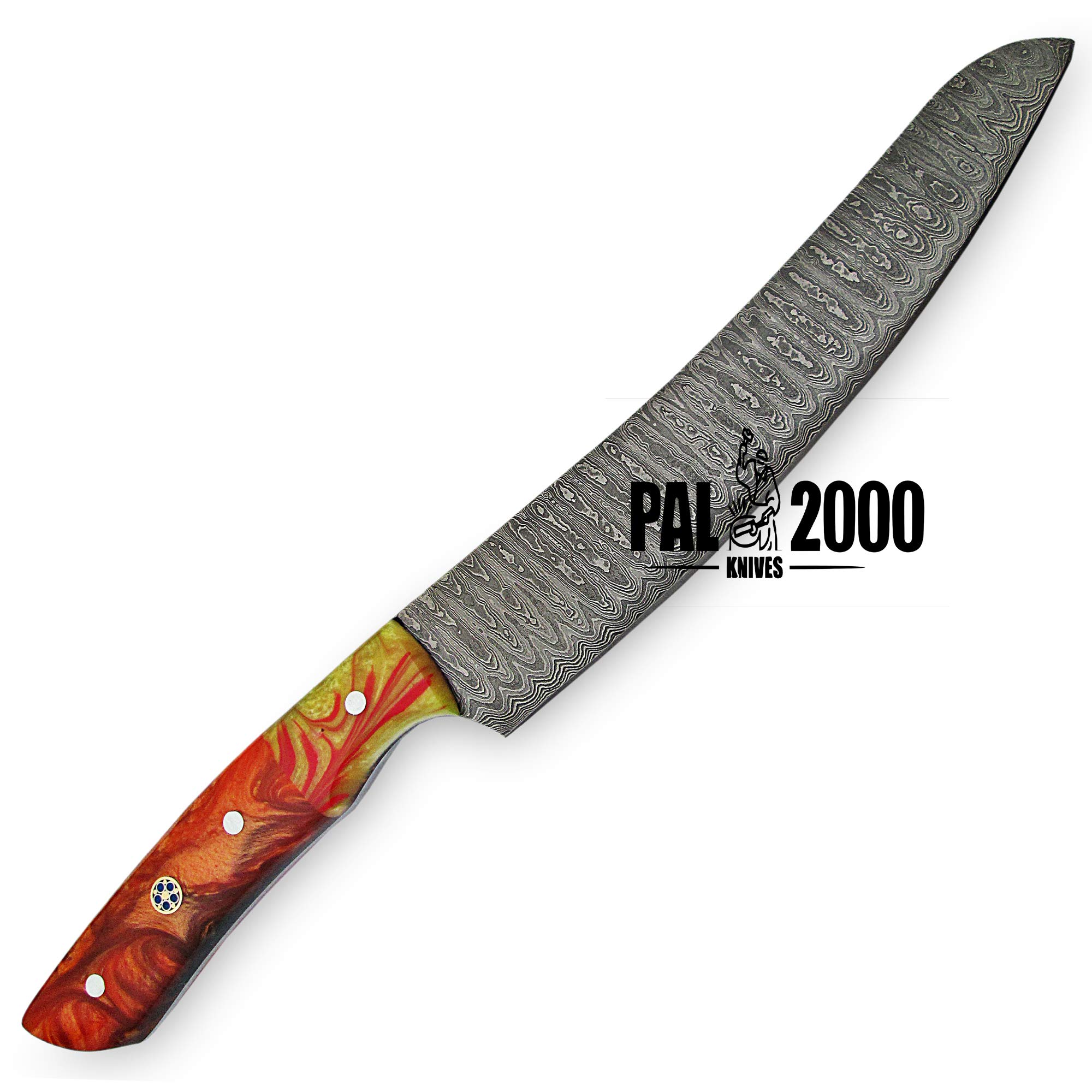 Couteau De Cuisine En Acier De Damas, Fabriqué Sur Mesure De