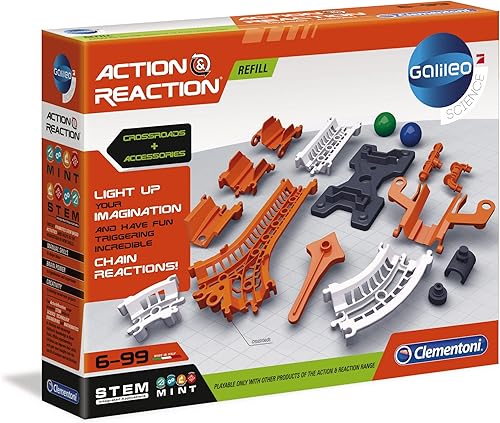 Clementoni 59170 Galileo Action & Reaction-Cruces y Transiciones - Juego de experimentos para niños a partir de 6 años