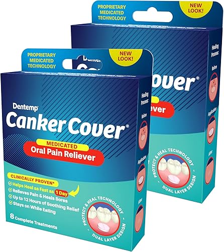 Miniatura 21 de Dentemp Funda para el cancro – Analgésico medicamento para el dolor de aftas (paquete de 3) – Tratamiento para aliviar el dolor bucal, úlceras