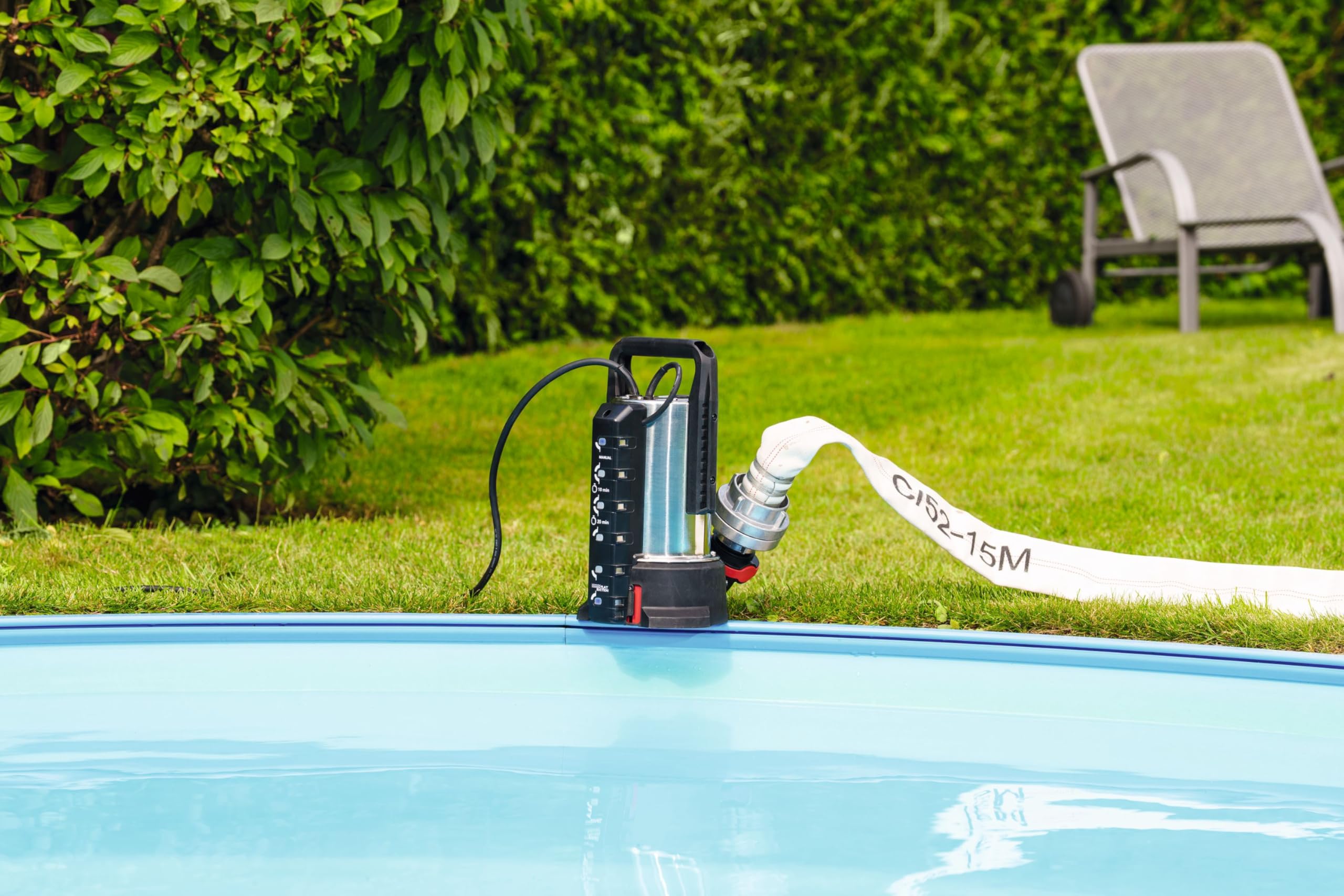 metabo Kombi‑Tauchpumpe KP 200‑35 ASF Inox - 620 W, 20.000 l/h, flachabsaugend bis 1 mm, Partikel bis 35 mm - Klar‑ & Schmutzwasser, elektronischer Schwimmerschalter, Edelstahlgehäuse, Quick‑Anschluss
