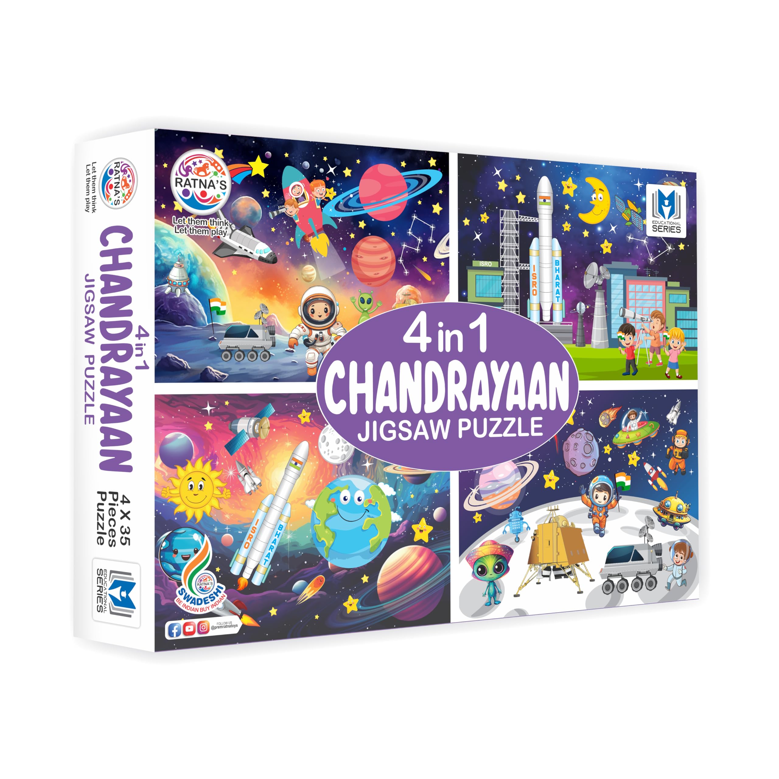See full amazon price history chart for Ratnas 4 in 1 Chandrayaan Jigsaw Puzzle (4 x 35 Pieces) for Kids 3+ Years Ratnas 4 in 1 Chandrayaan Jigsaw Puzzle (4 x 35 Pieces) for Kids 3+ Years (B0CPXWZD43) Amazon Price History, Amazon Price Tracker