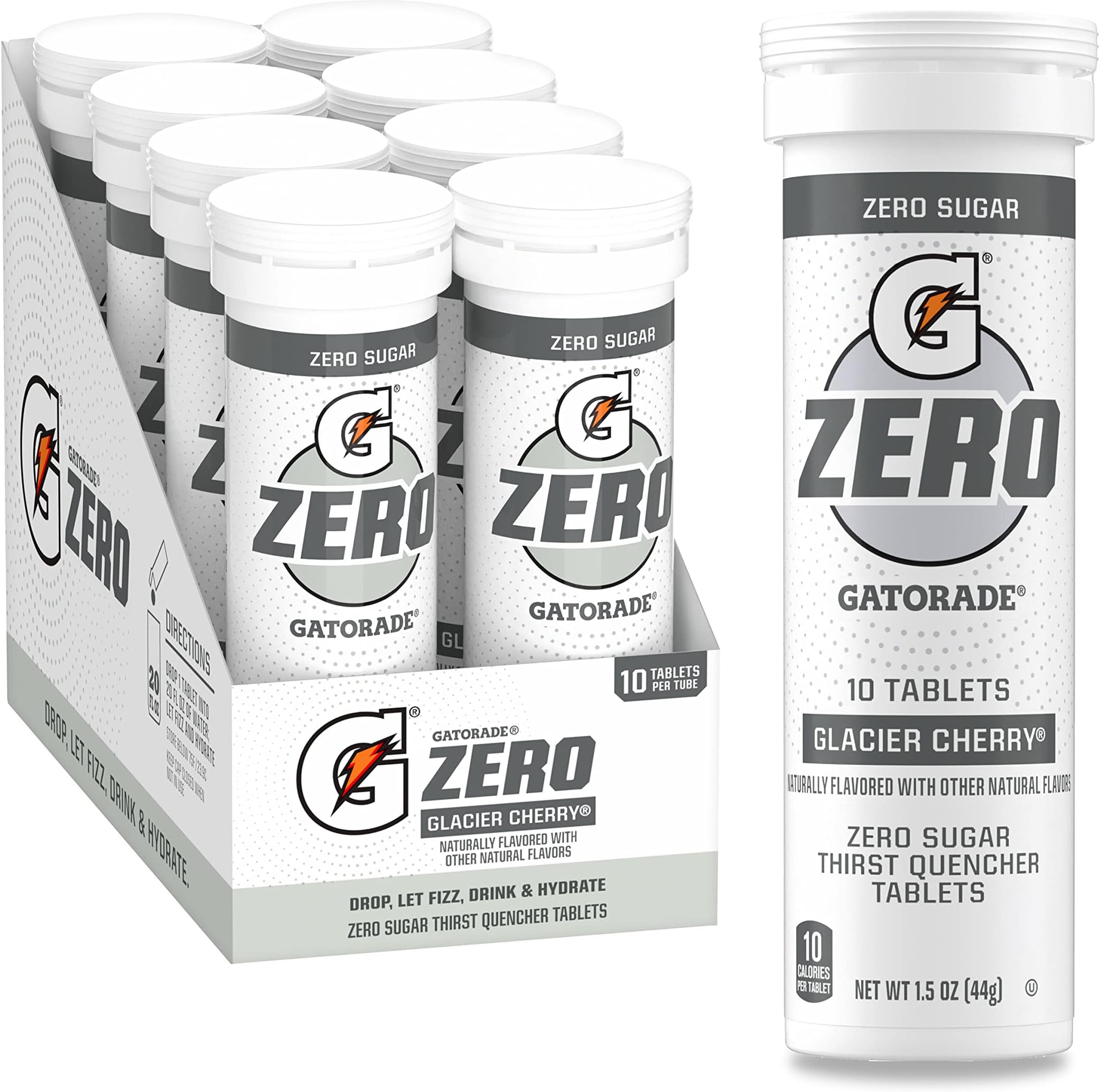 Zero Tablets, Glacier Cherry 8 count (Pack of 10)