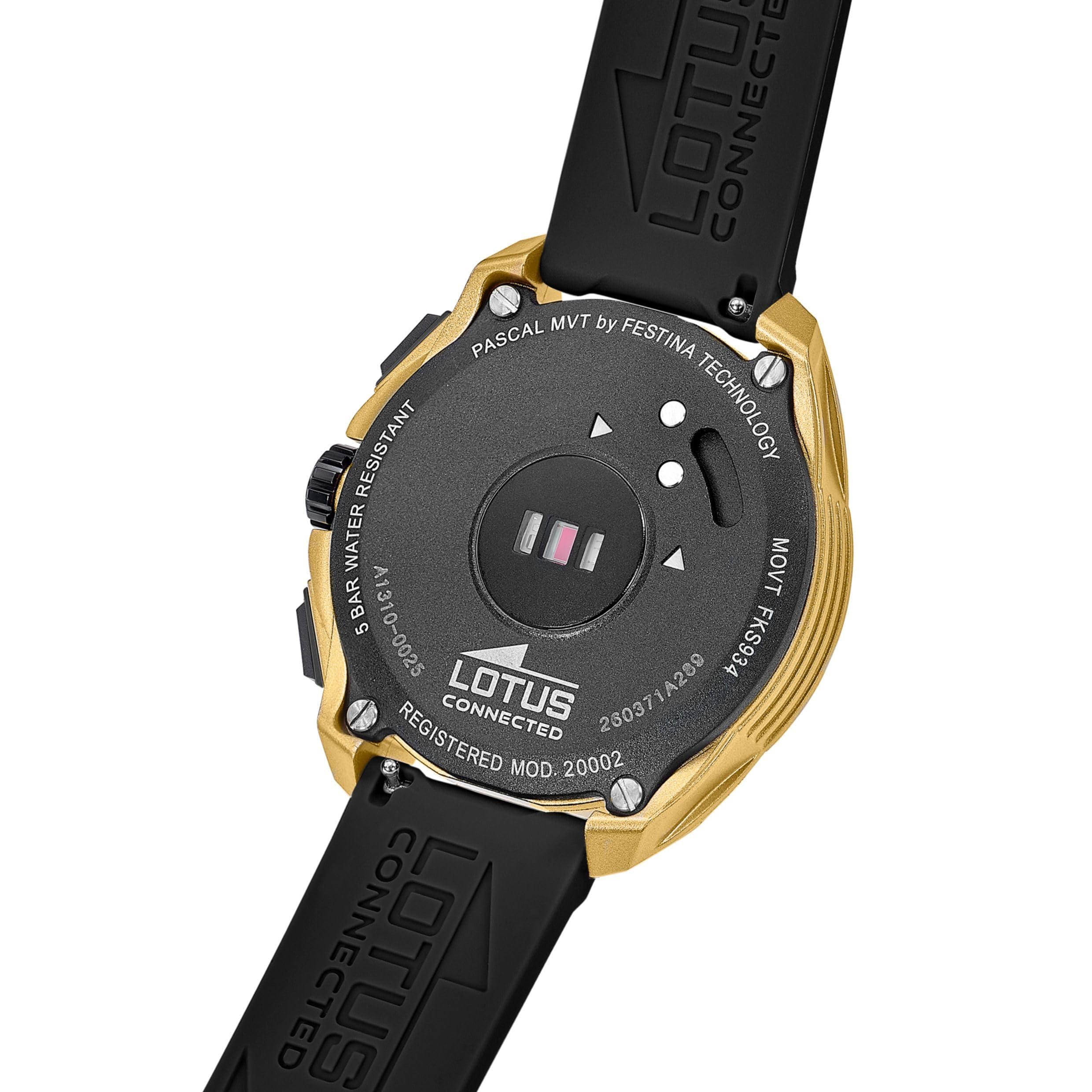 LOTUS Smartwatch Hombre Híbrido Connected Full D - Negro y Dorado