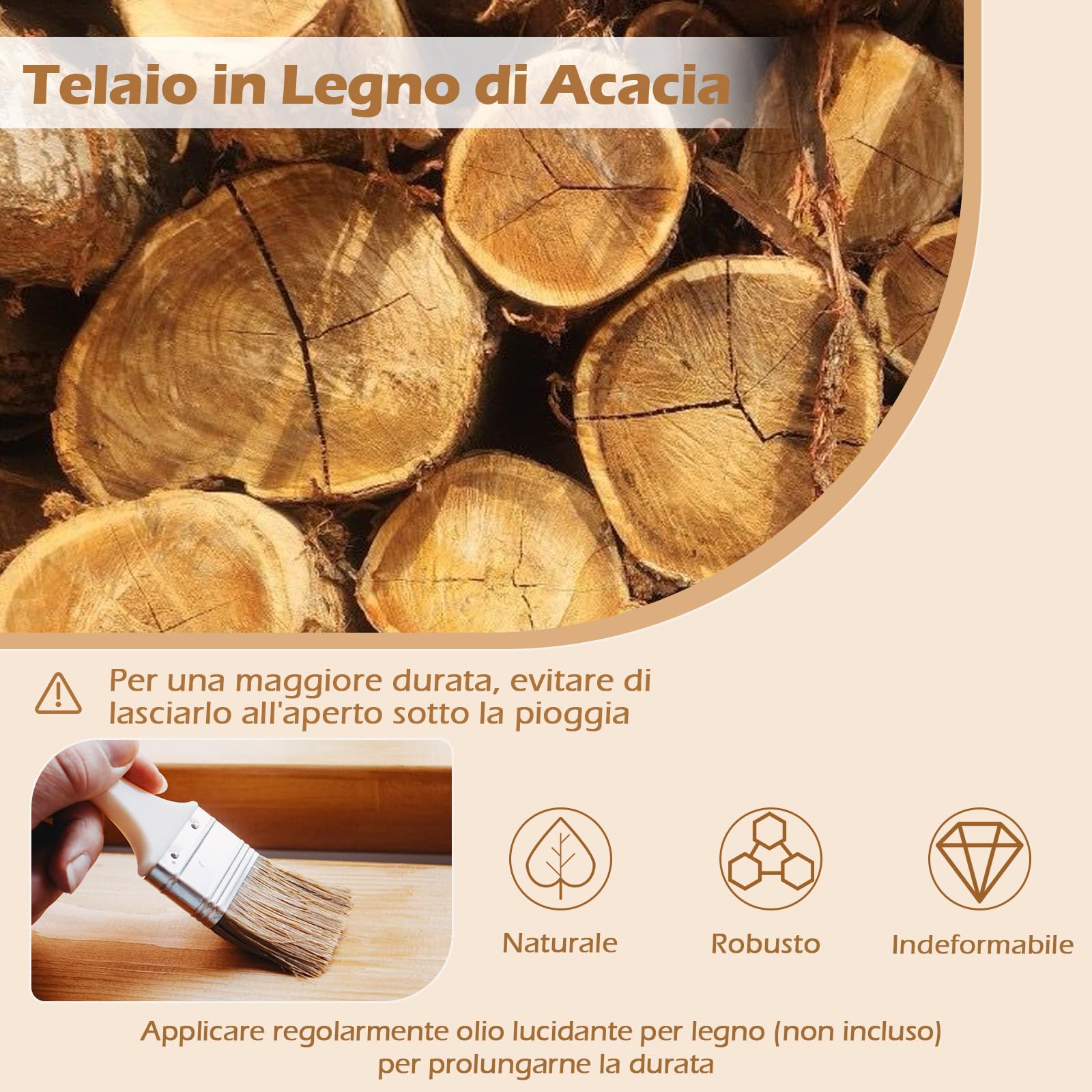 COSTWAY Set 2 Sedie da Giardino, Poltrone in Legno di Acacia per Esterno, con Cuscino, per Giardino Patio Cortile, Portata 180 kg, 64 x 59 x 86 cm (Giallo Teak)