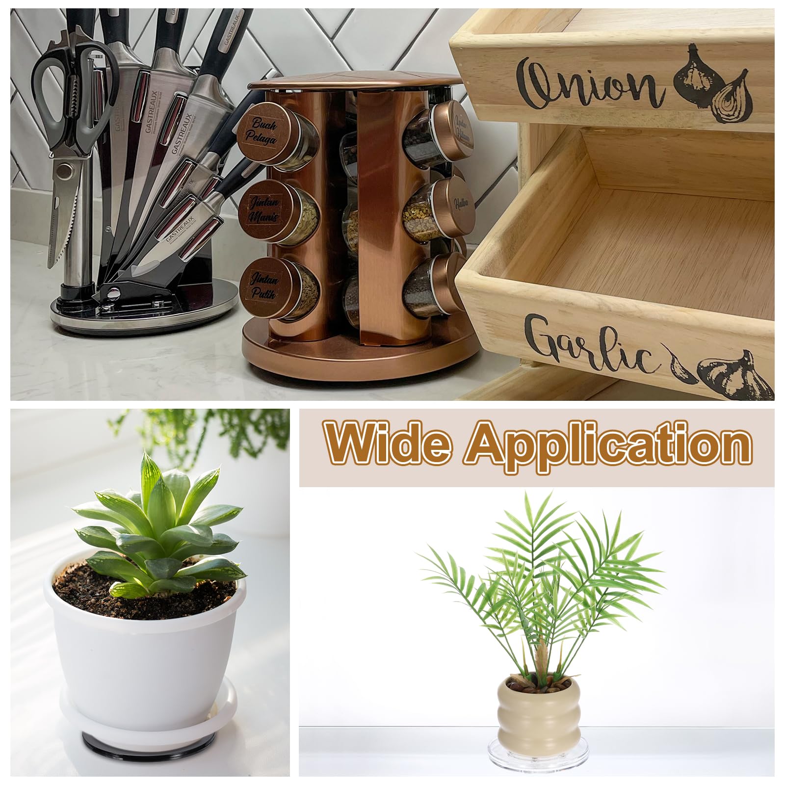 Sourcing Map Lot De 4 Platines Tournantes Lazy Susan En