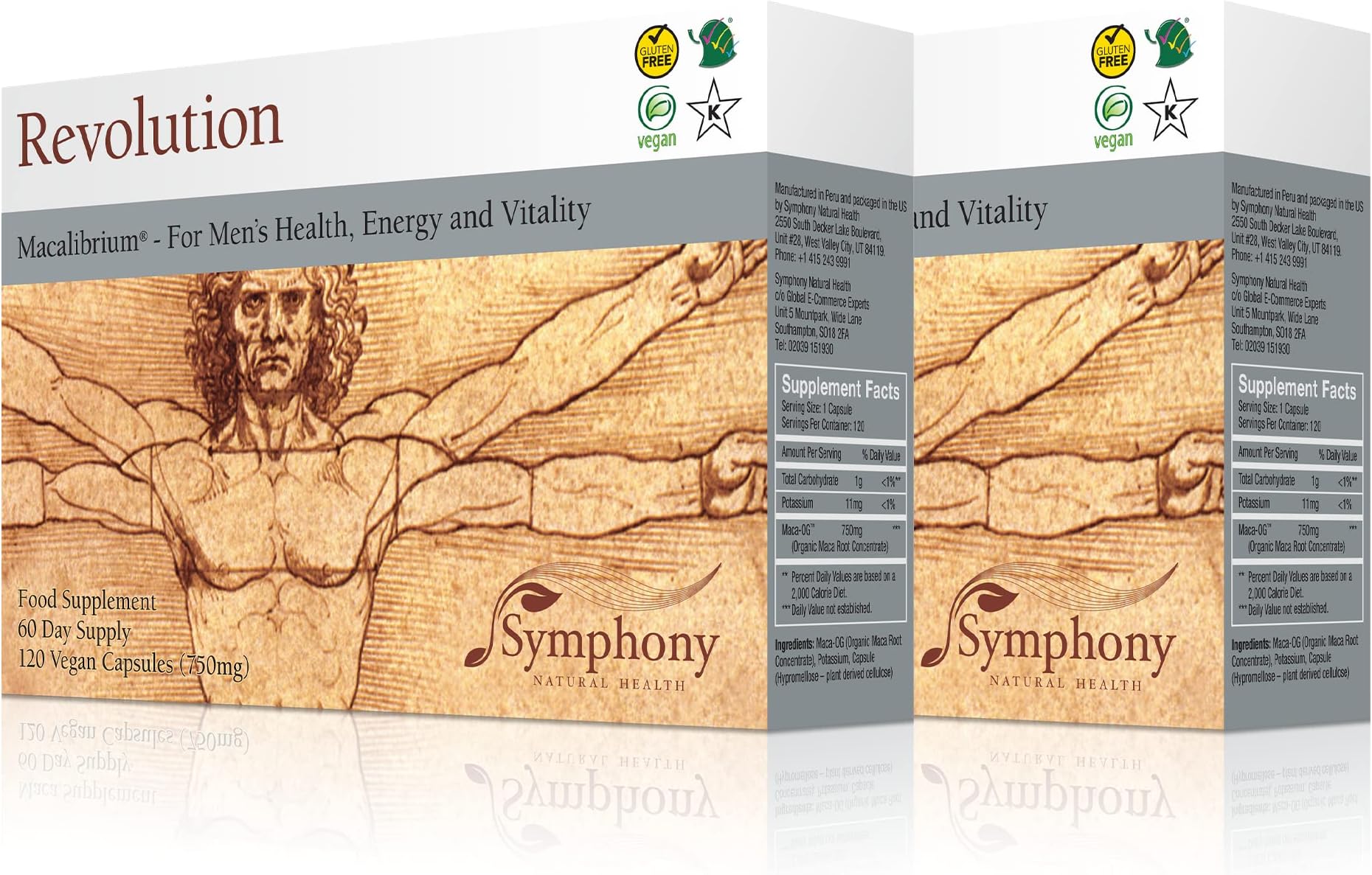 Natural Health International Revolution Macalibrium - Natural Concentrated Gelatinized Maca Supplement to Support Men's Hormone Health, Energy, Strength, Power, Vitality and Sexual Health