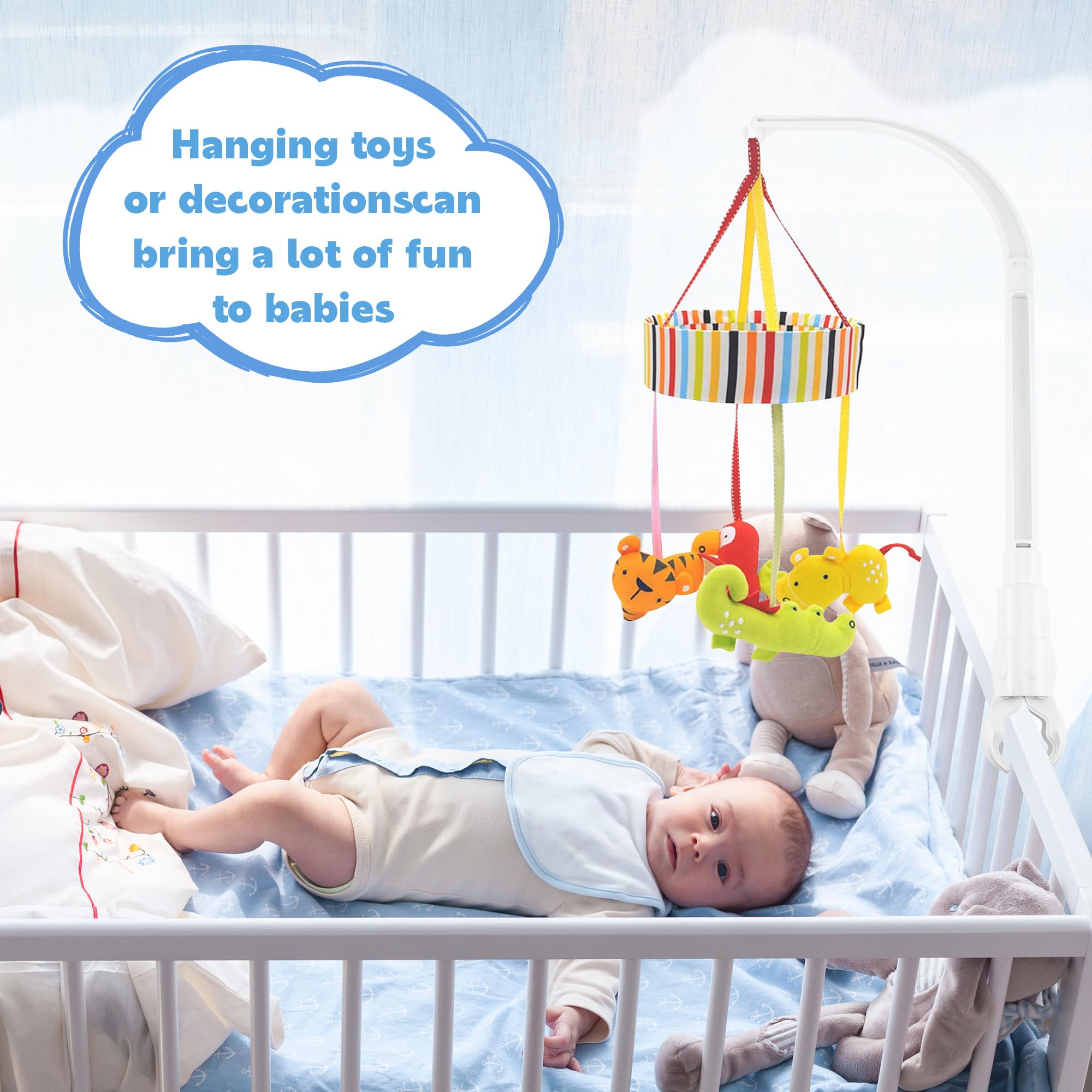 Culla Braccio Mobile, Supporto Giostrina Lettino, Supporto per Culla per Neonati per Decorazione Giocattolo fai da te