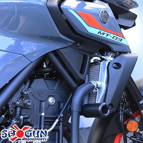 Miniatura 4 de Shogun Yamaha MT-03 MT 03 MT03 2016 2017 2018 2019 2020 2021 2022 Deslizadores de marco sin corte negro - 750-6149 - Fabricado en los Estados Unidos