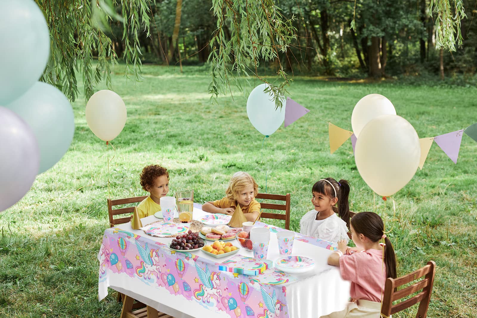 Geburtstagsgeschirr-Set Für Mädchen Zum 8. Geburtstag - 60-teilig Mit Tellern & Servietten