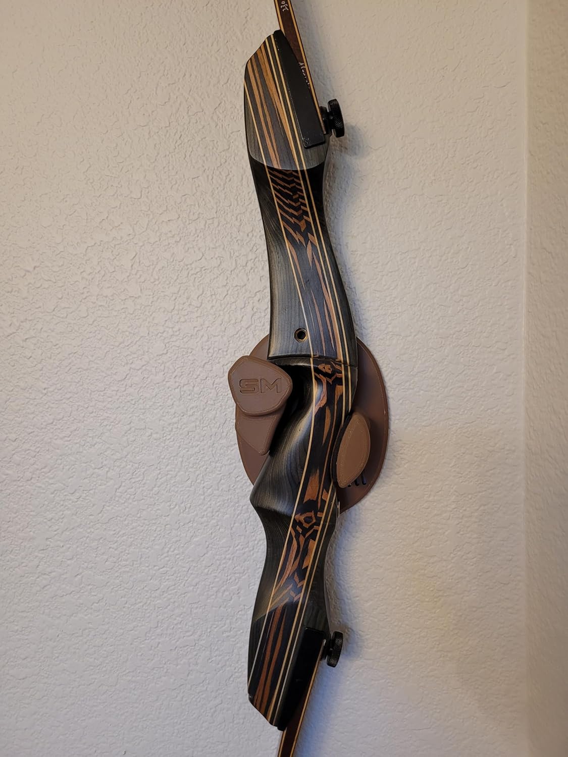 StudioMinelli Custom Adjustable Wall Mount Display Vertical or Horizontal Holder for Recurve Archery Bow and More | Fits Multiple Different Brands