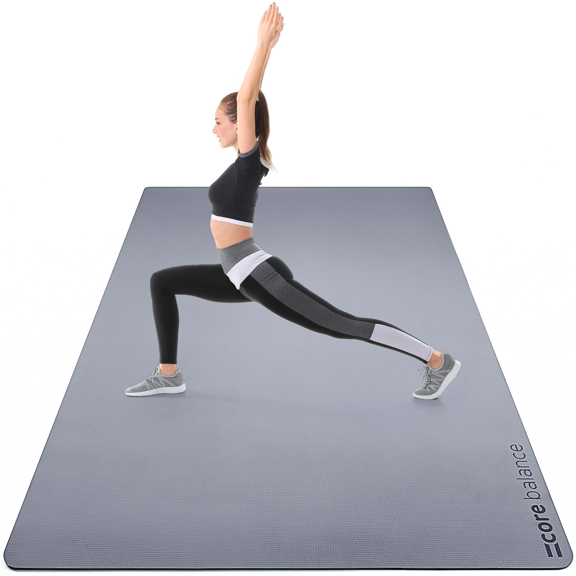 Extra Large Yoga Mat Non Slip 6mm TPE Foam with Travel Strap (L183cm x W116cm)