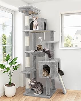 32% off: Globlazer Heavy Duty Cat Tree, 70 inch Sturdy Cat Tree for Indoor Cats Extra Large …