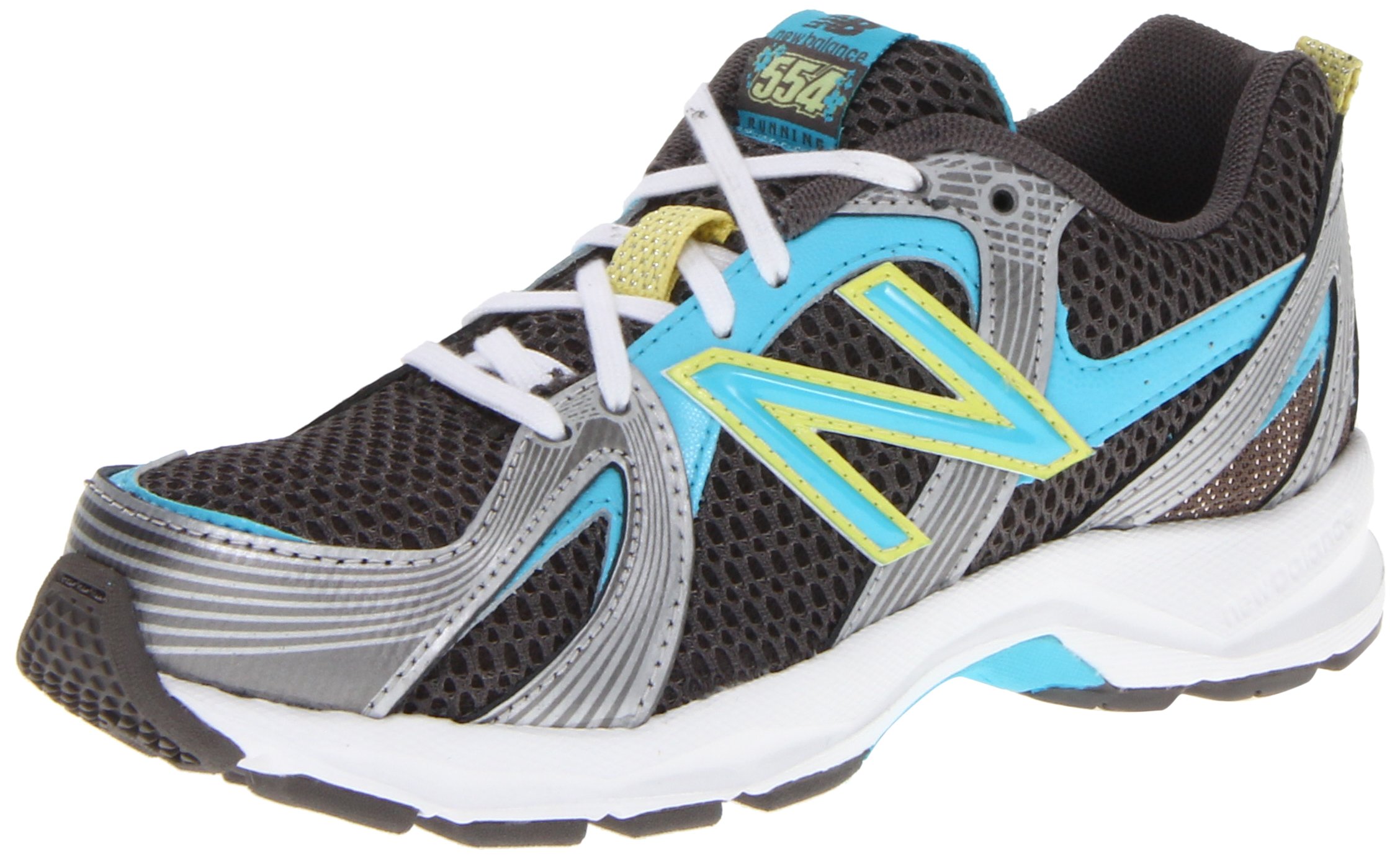New Balance Boy's 554 V1 Running Shoe, Grey/Blue, 6.5 Little Kid