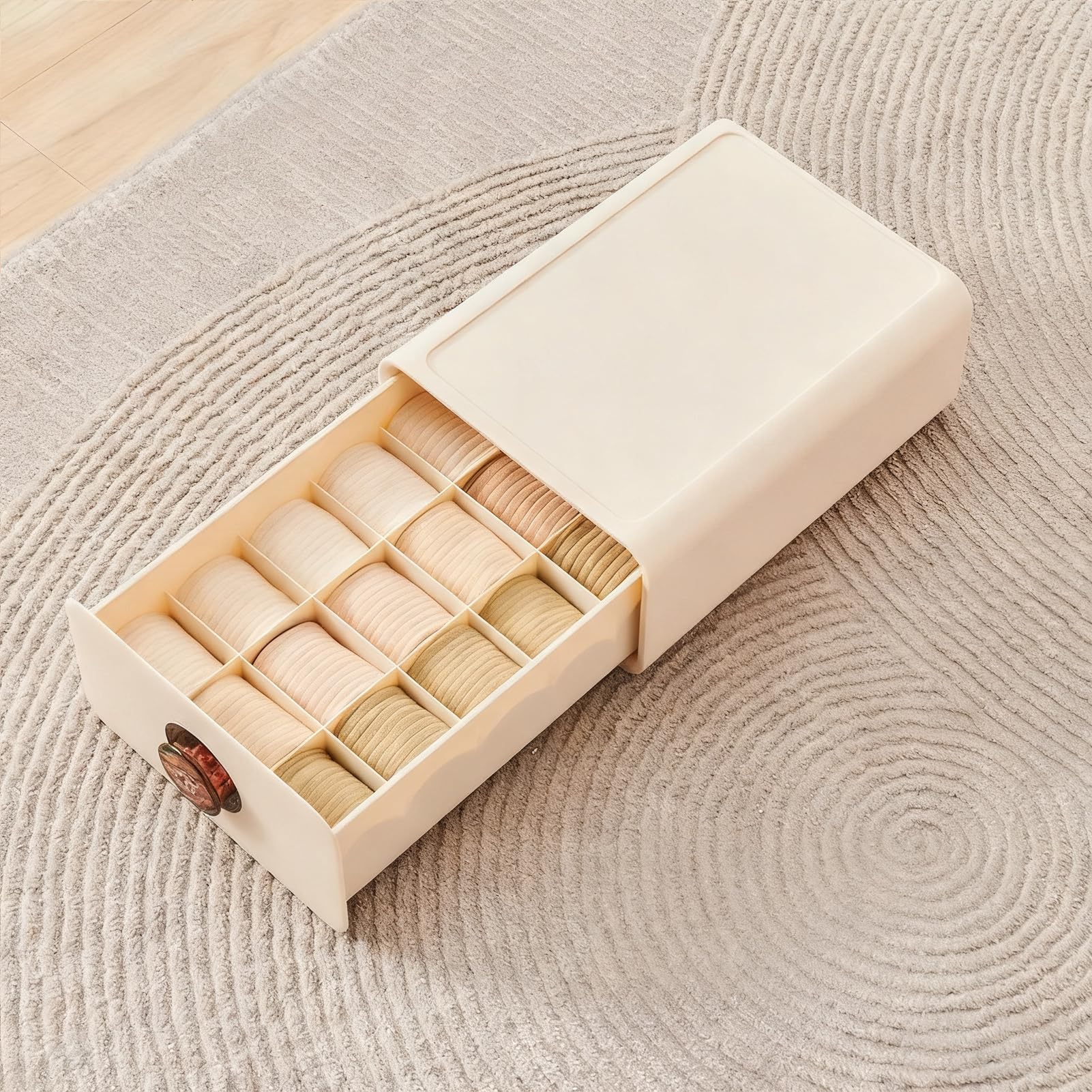 Organizzatore per Biancheria Intima Contenitore Multiscomparto per Calzini | Organizzatore da Cassetto Donna Per Reggiseno Cintura Armadio Vestiti Bagno Camera Da Sciarpa Camicia