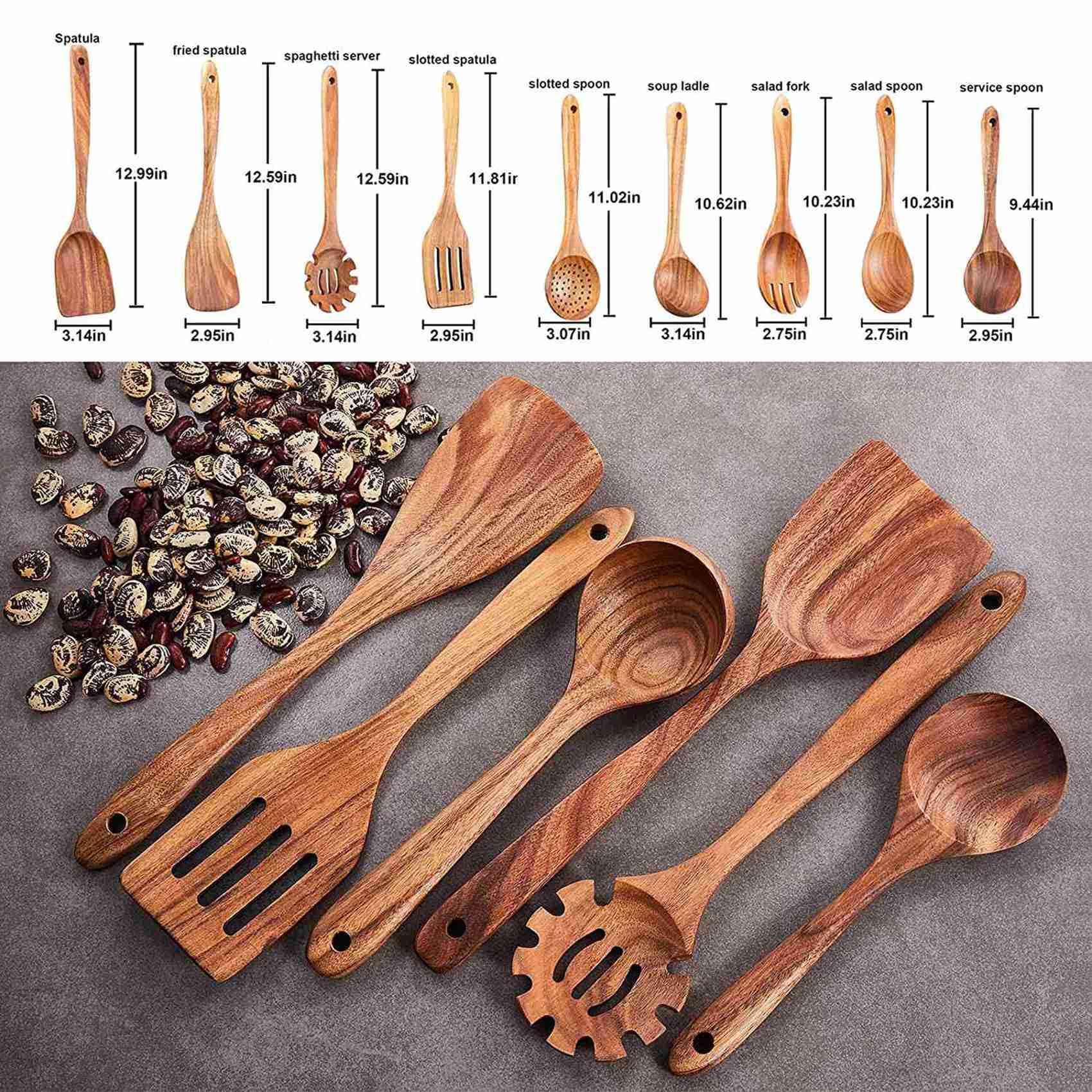 Küchen Utensilien Satz, 18 Stücke für Kochen, Kochutensilien, für Antihaft Pfanne