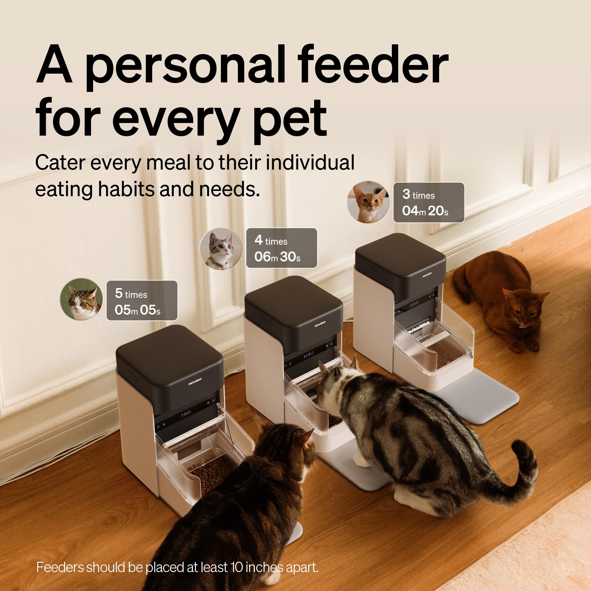 PETLIBRO RFID Automatic Cat Feeder, Collar Sensor-Activated Personalized Meals, Cats Recognition & Diet Tracking for Cats with Special Dietary Needs and Prevents Food Stealing - image 5