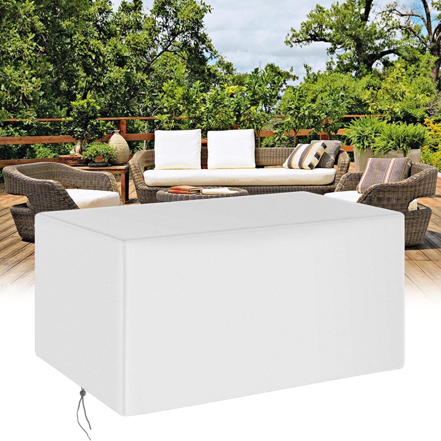 Outdoor Furniture Covers Waterproof, 83x24x30inch/LxWxH Heavy Duty Patio Furniture Covers Outdoor Table Covers Waterproof, Outdoor Couch Cover Rattan Table Chair Outdoor Sectional Sofa Set Cover