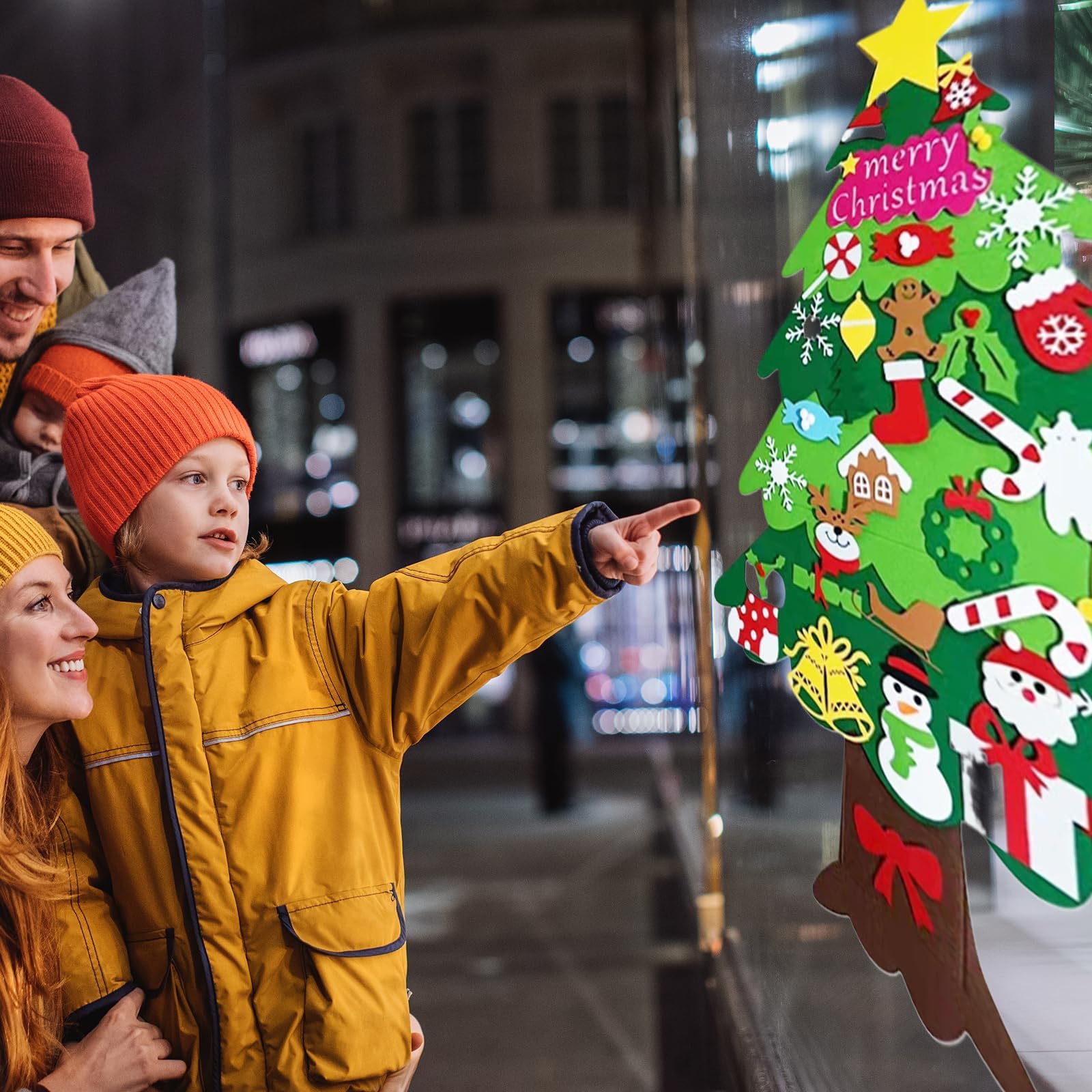 Filz Weihnachtsbaum 3.2ft Mit 40 Deko-Teilen - DIY Weihnachtsbaum Für Kinder