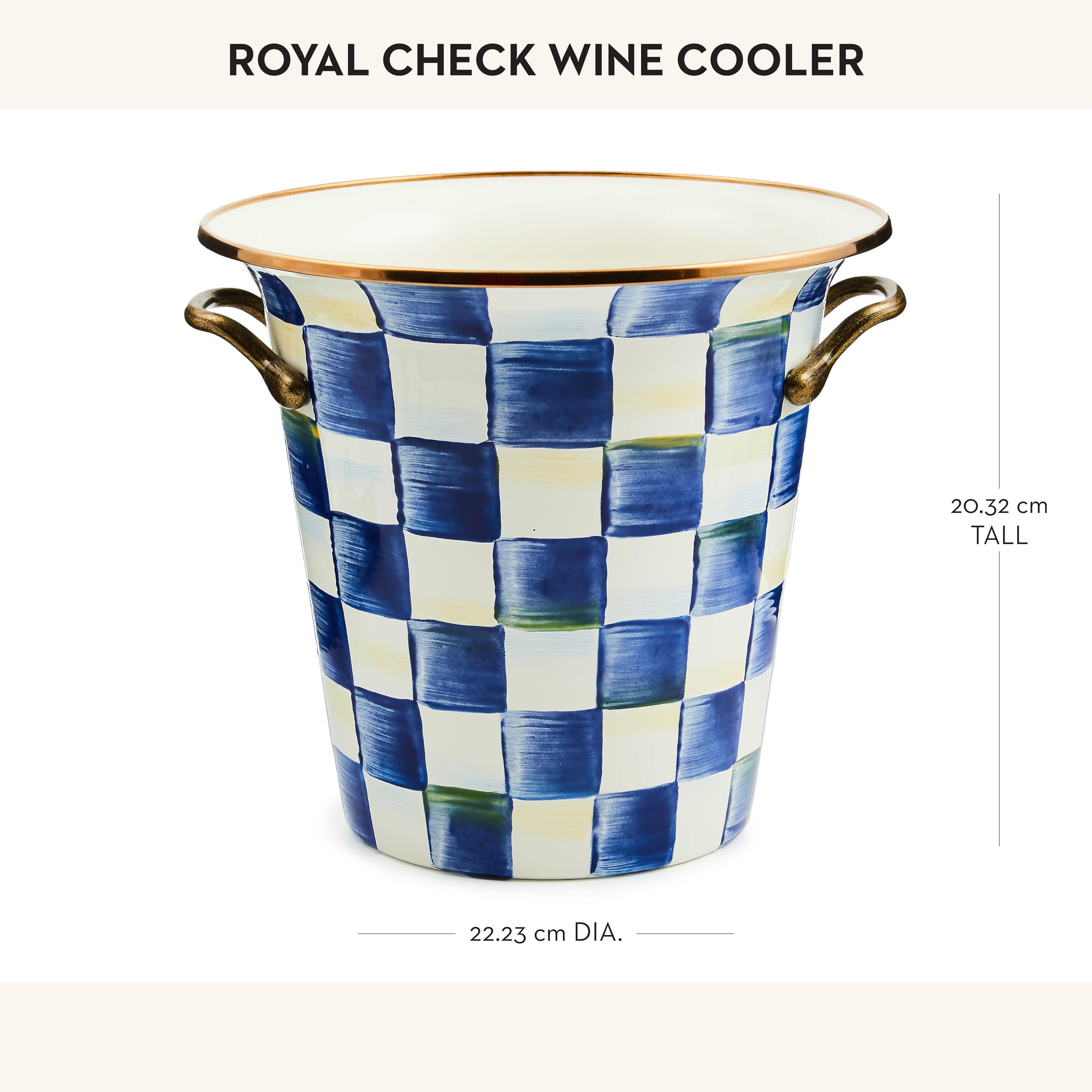 Amazon.com: MACKENZIE-CHILDS Enamel Wine Cooler, Blue-and-White