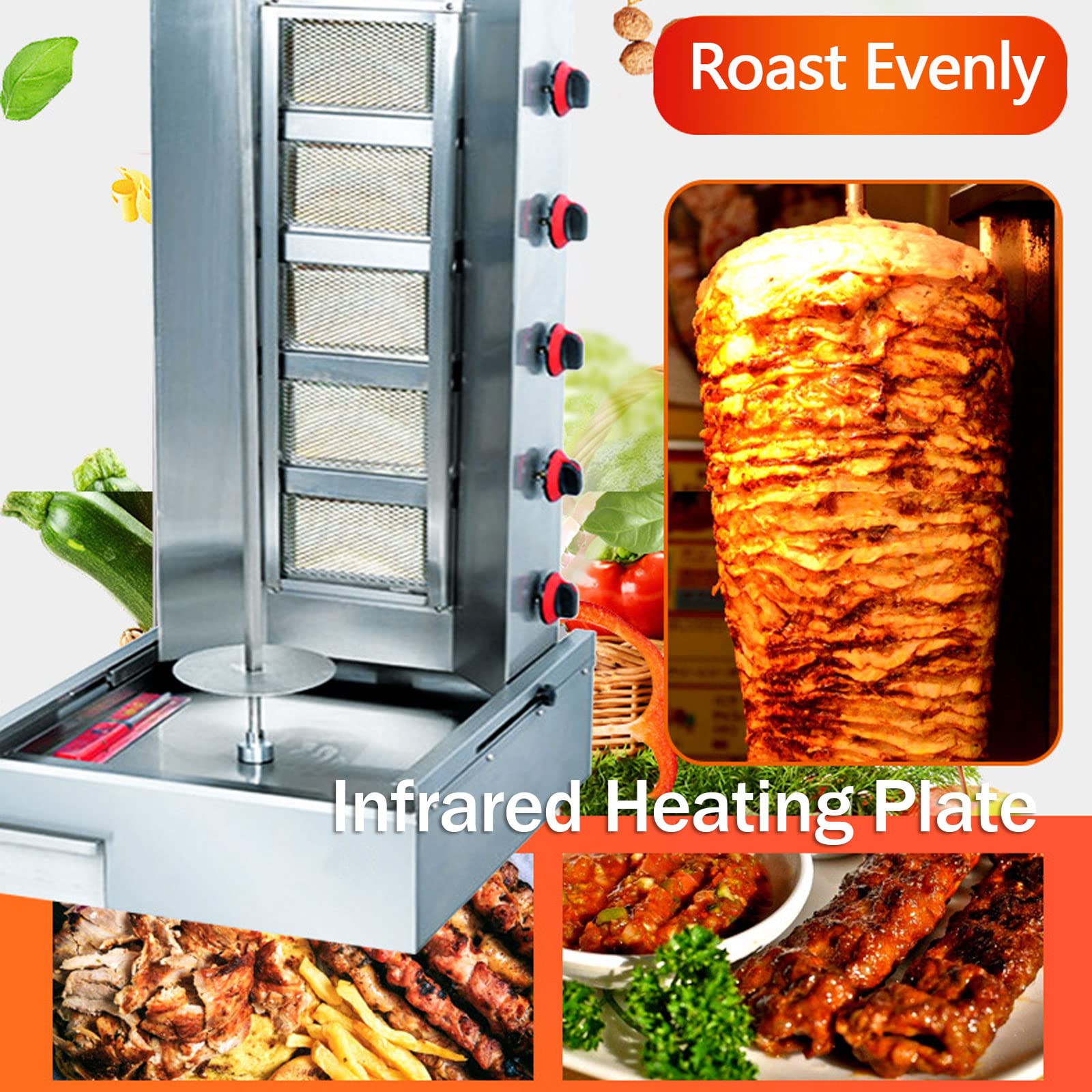 Amazon | バーベキューグリルガスプロフェッショナル垂直ロティサリー