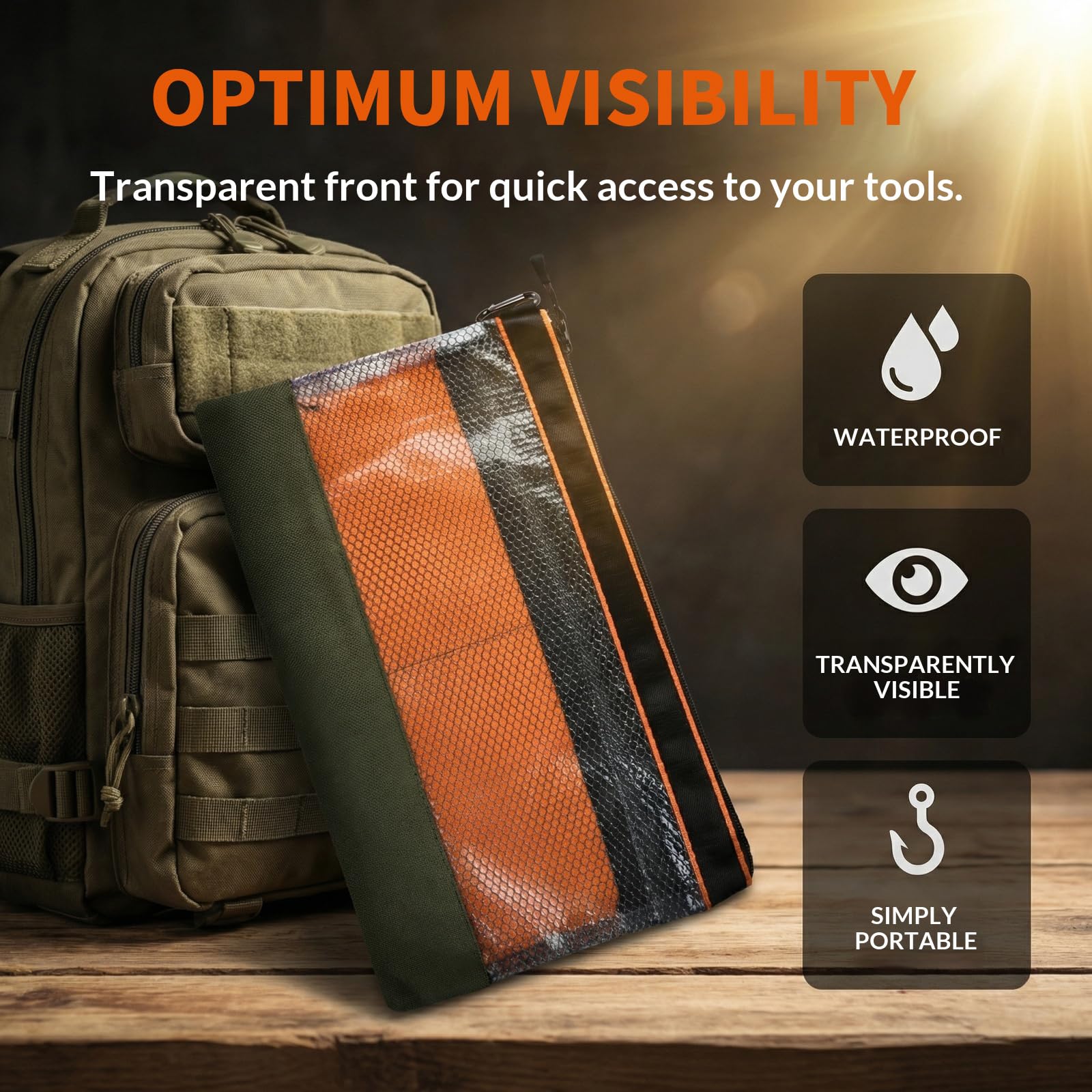 Bolsa de Herramientas Pequeña, Mini Bolsa de Almacenamiento Hecha de Material Transparente E Impermeable, Adecuada Para Técnicos Y Electricistas — view 2
