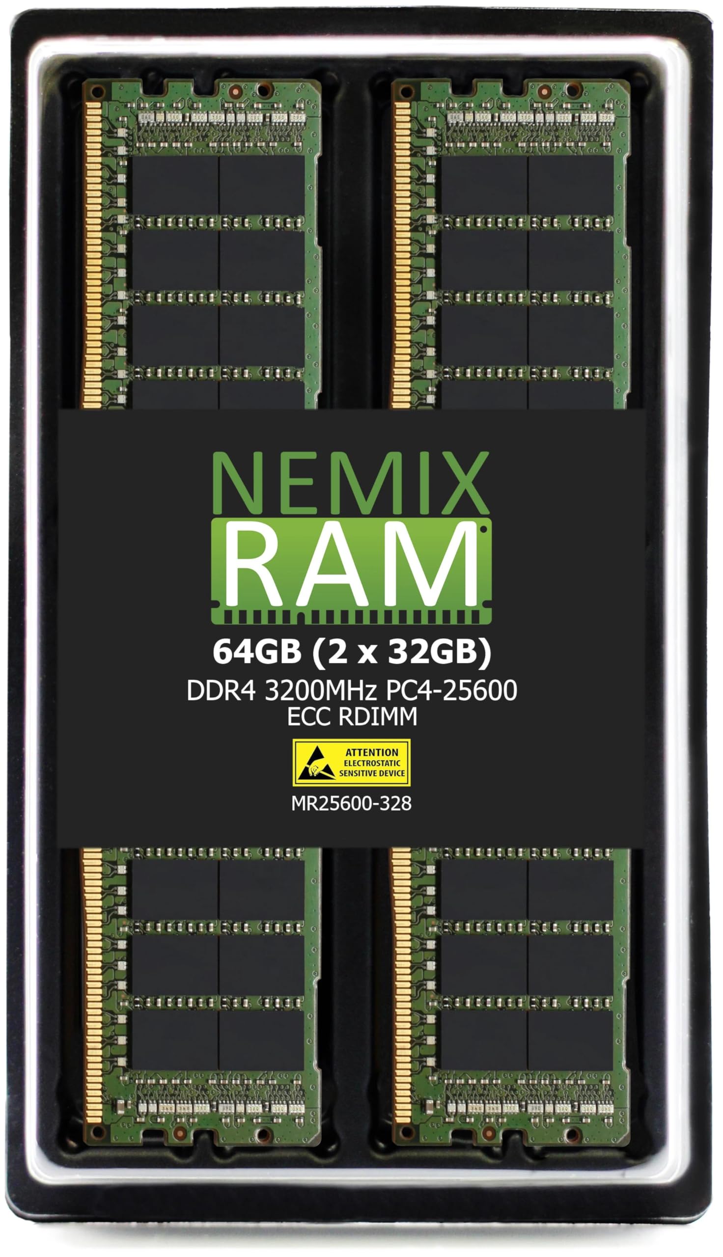 NEMIX RAM 64GB (2X32GB) DDR4 3200MHZ PC4-25600 2Rx8 1.2V CL22 288
